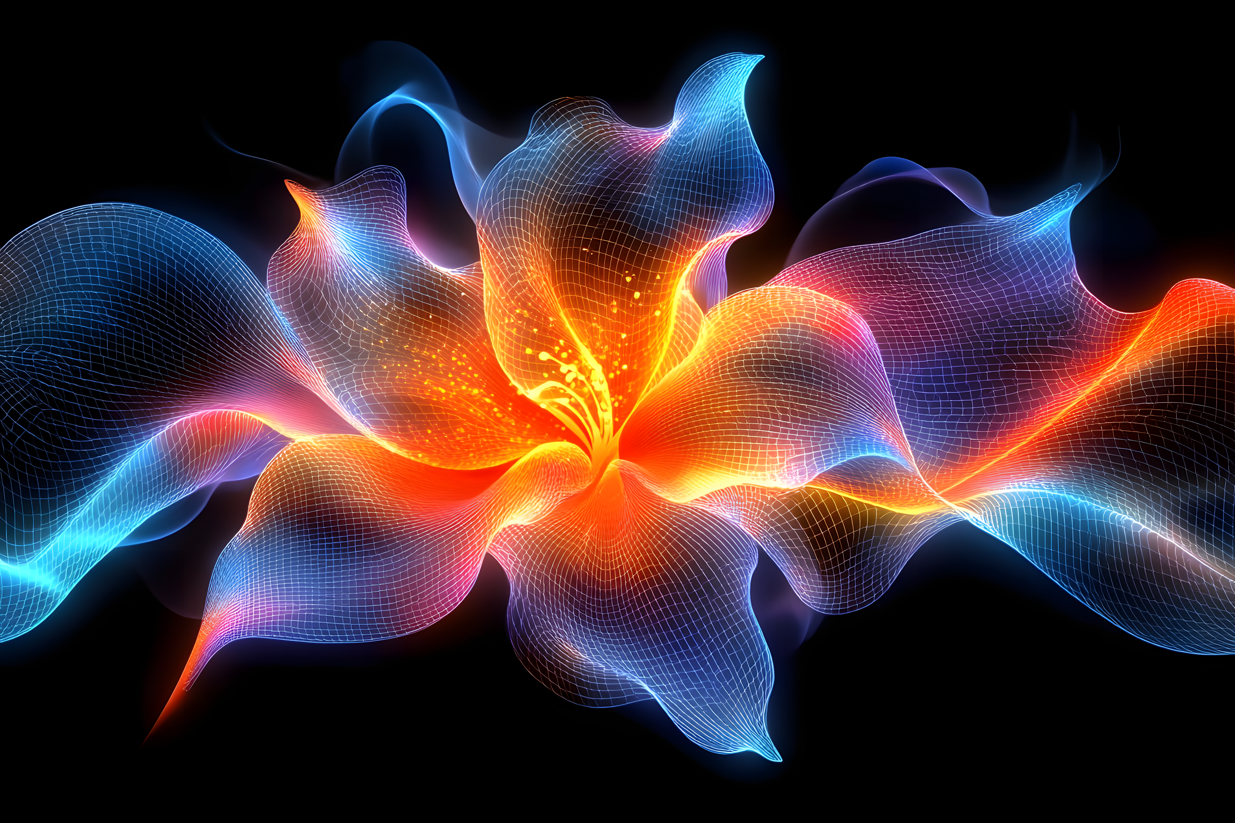 Luminous Mesh Flower