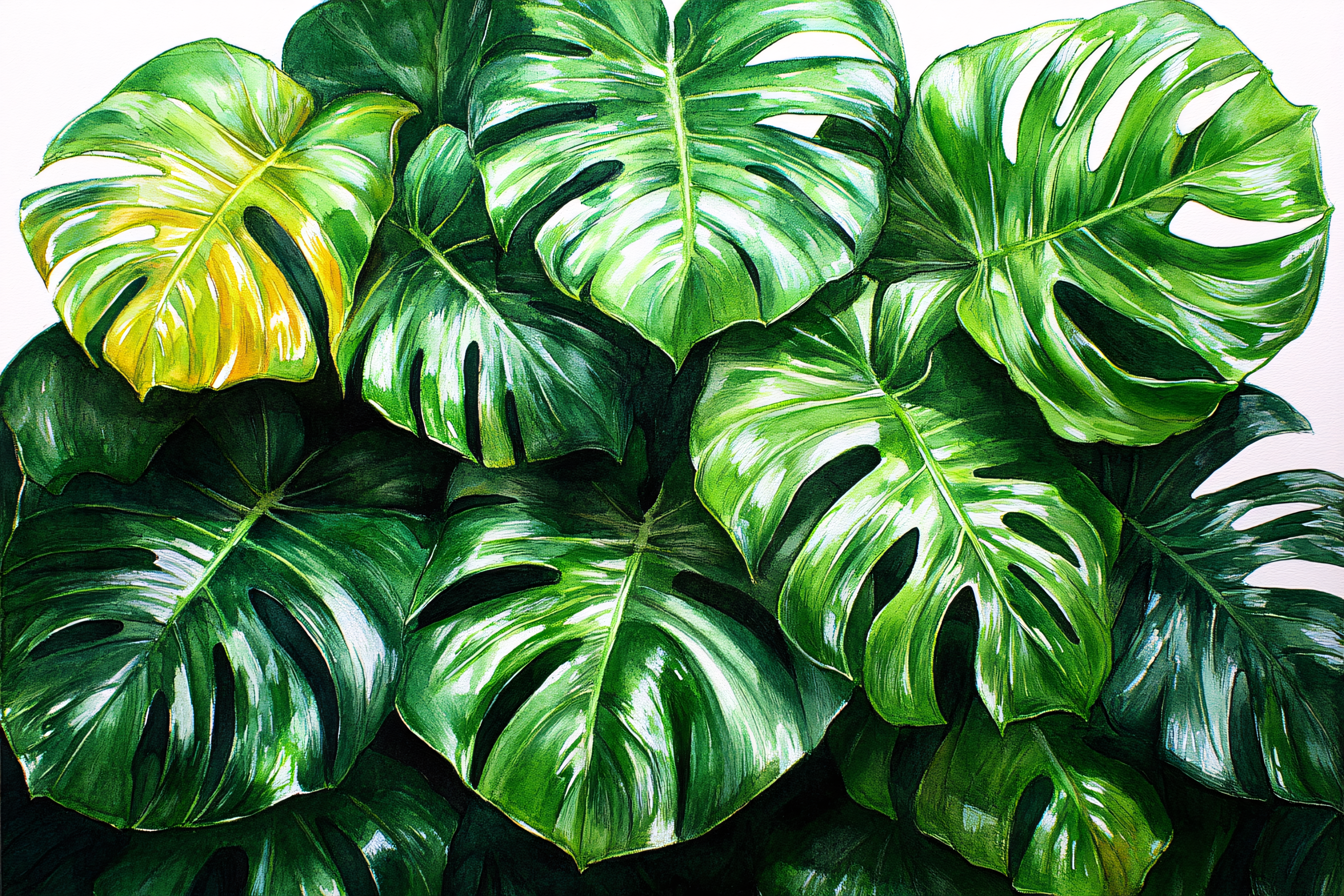 Lush Monstera Leaves