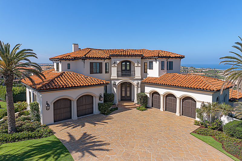 Luxury Mediterranean Villa with Palm Trees