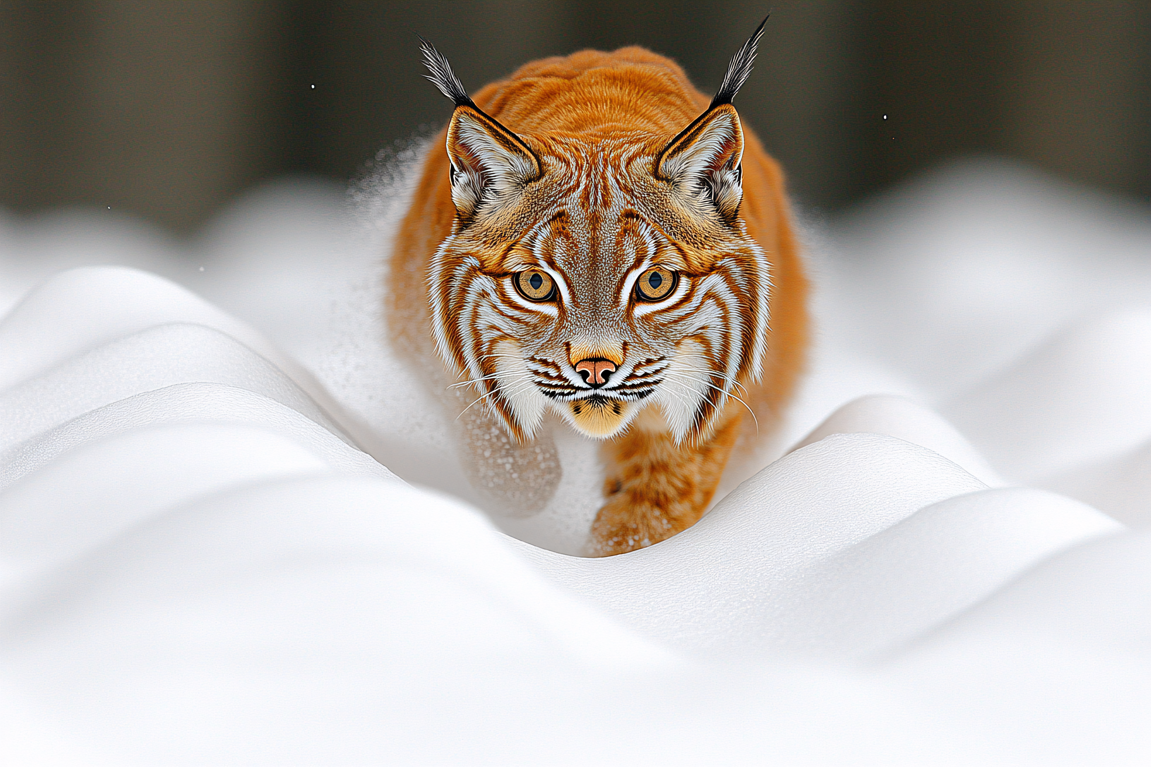 Lynx In Snow