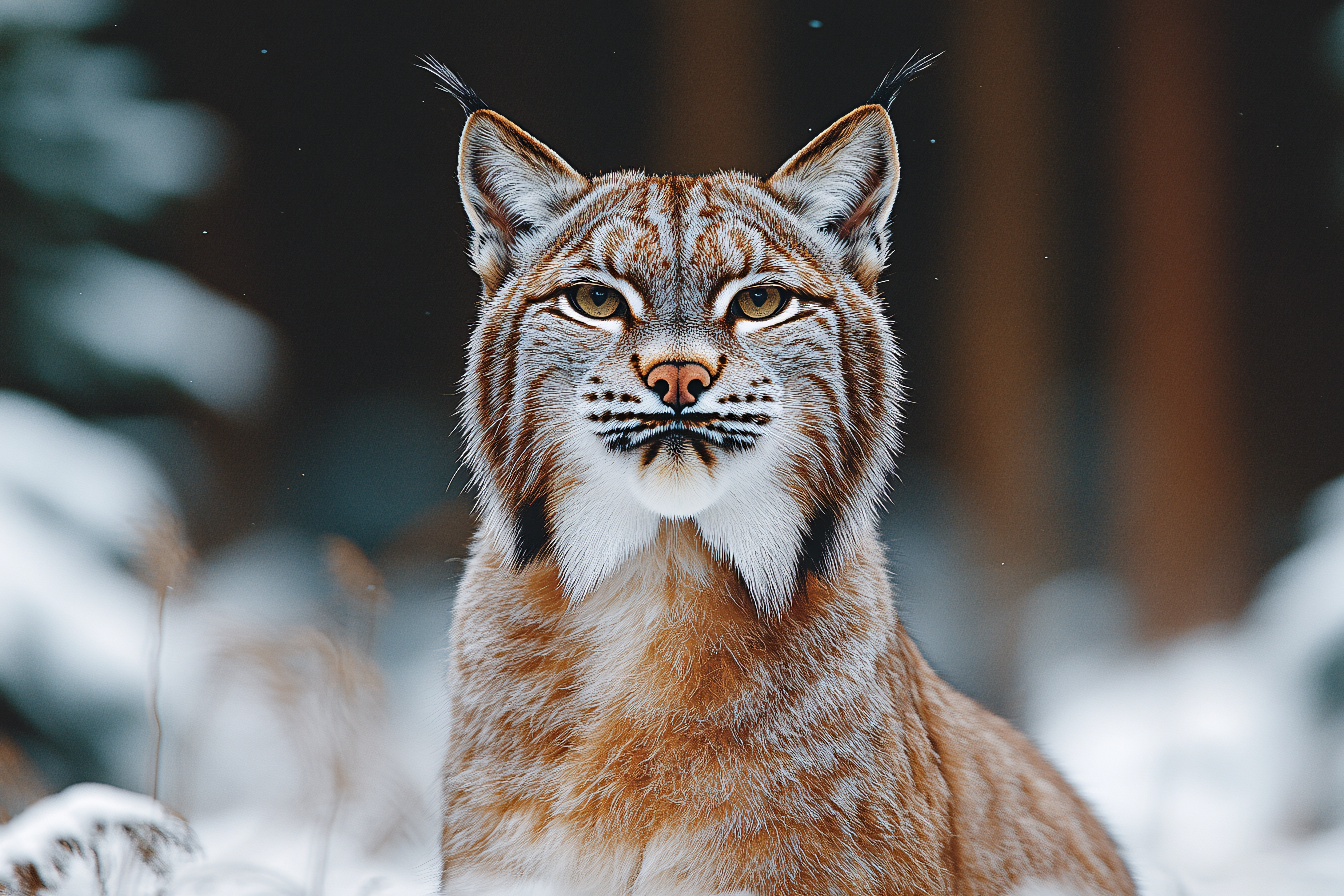 Lynx Portrait in Winter