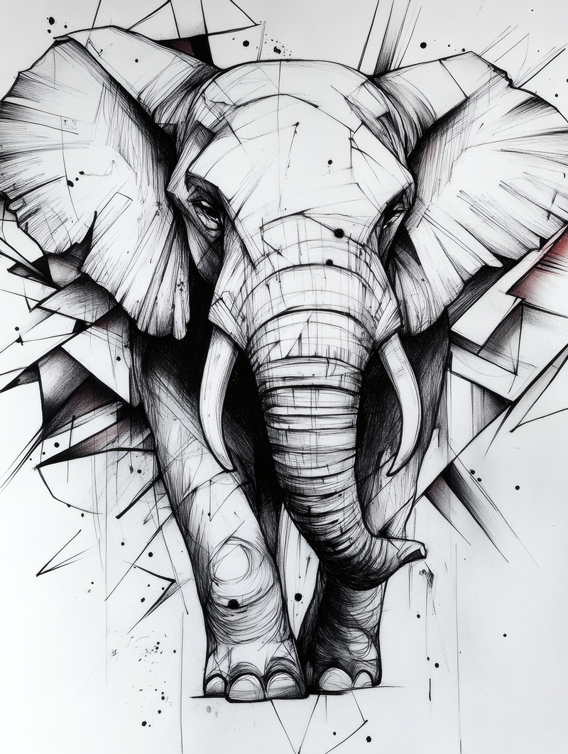 Majestic Elephant Sketch