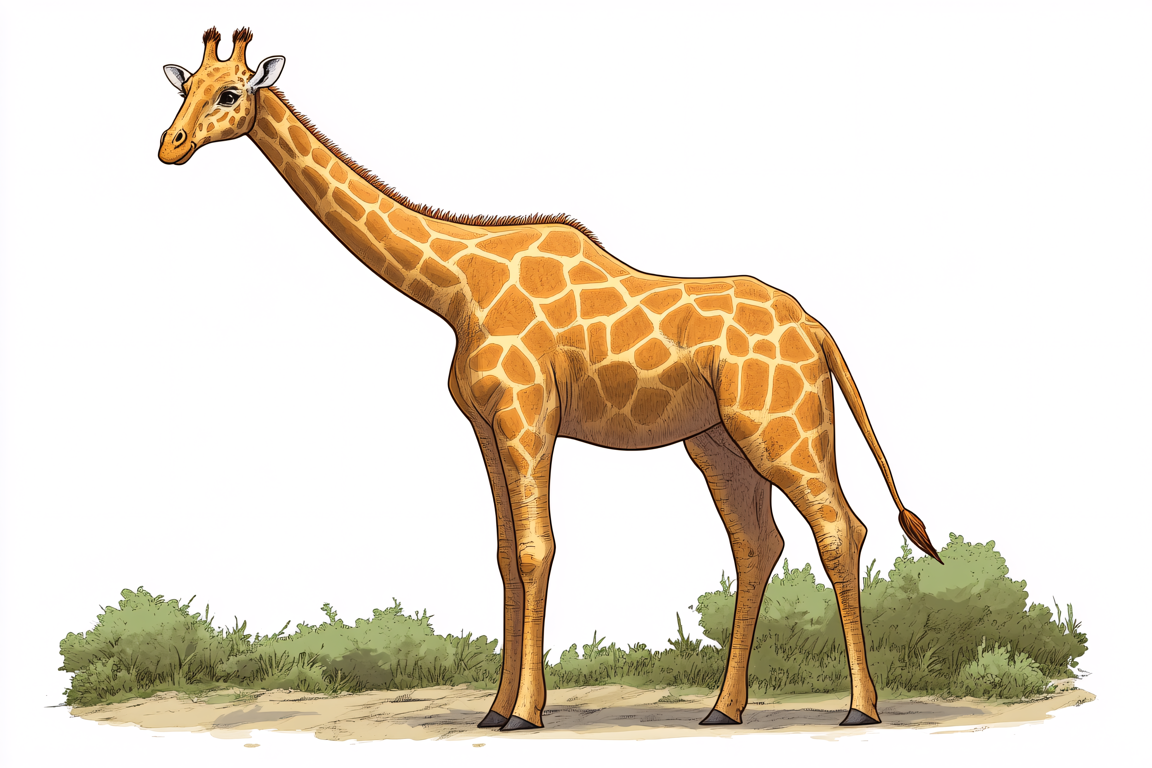 Majestic Giraffe Standing Tall