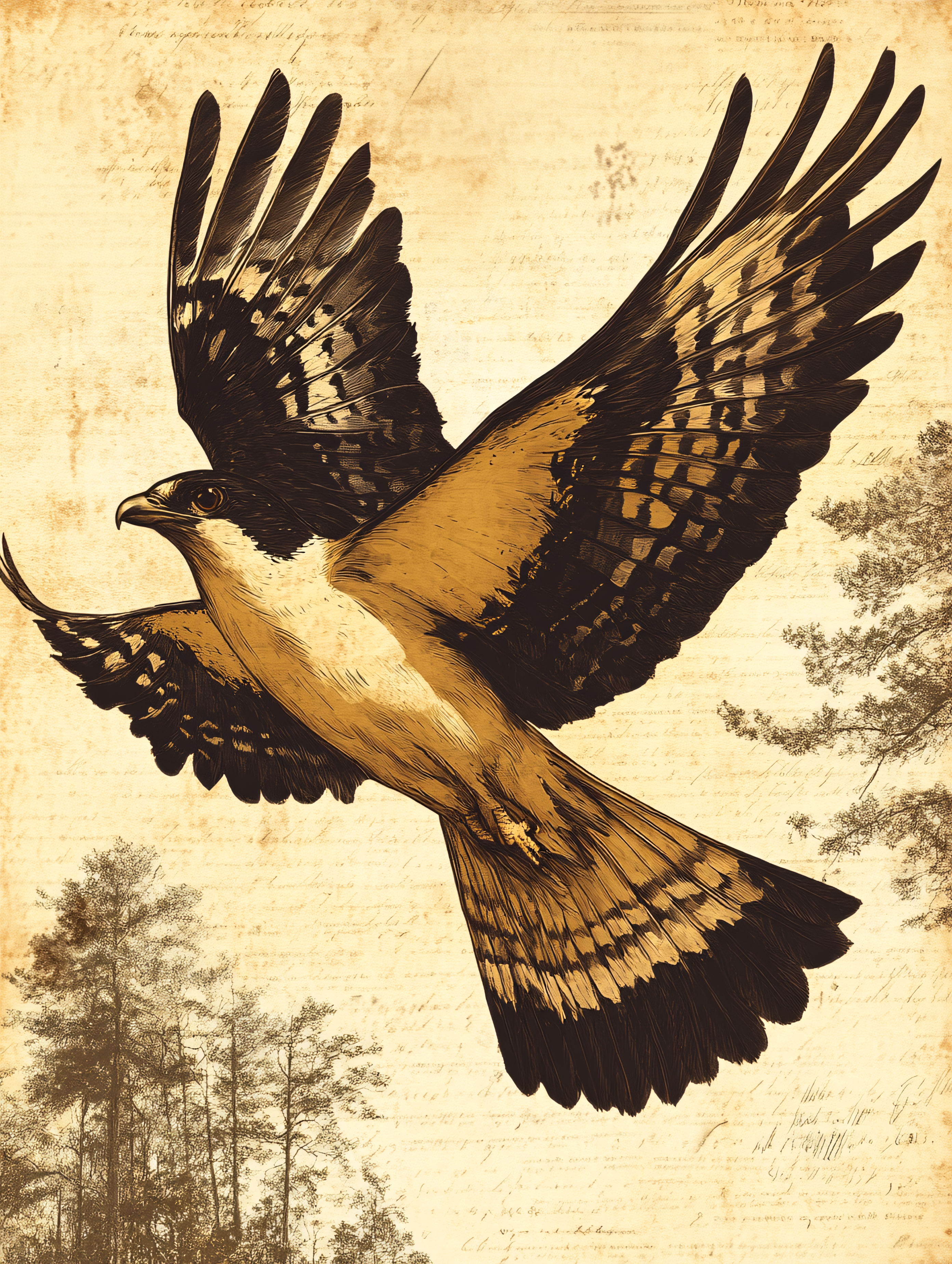 Majestic Hawk In Flight
