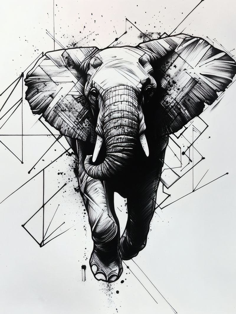 Majestic Marching Elephant