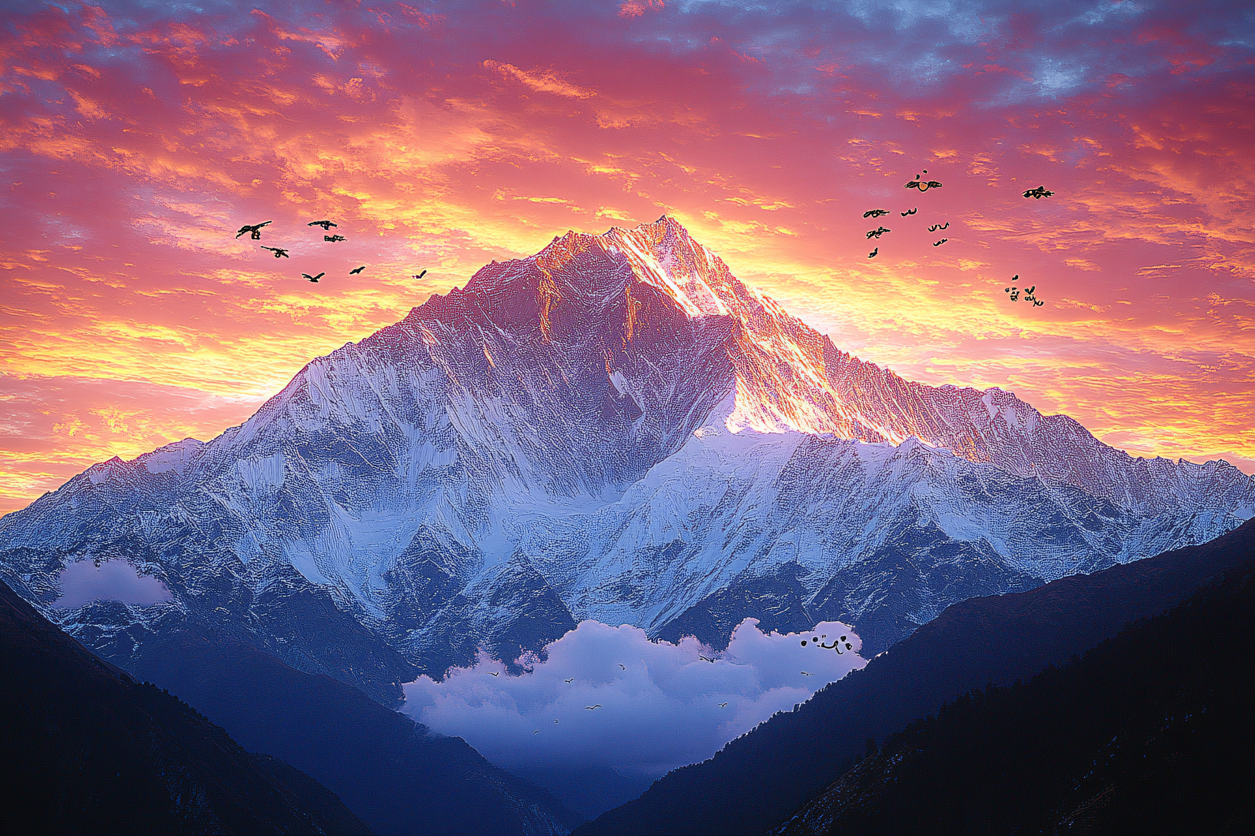 Majestic Mountain Sunset