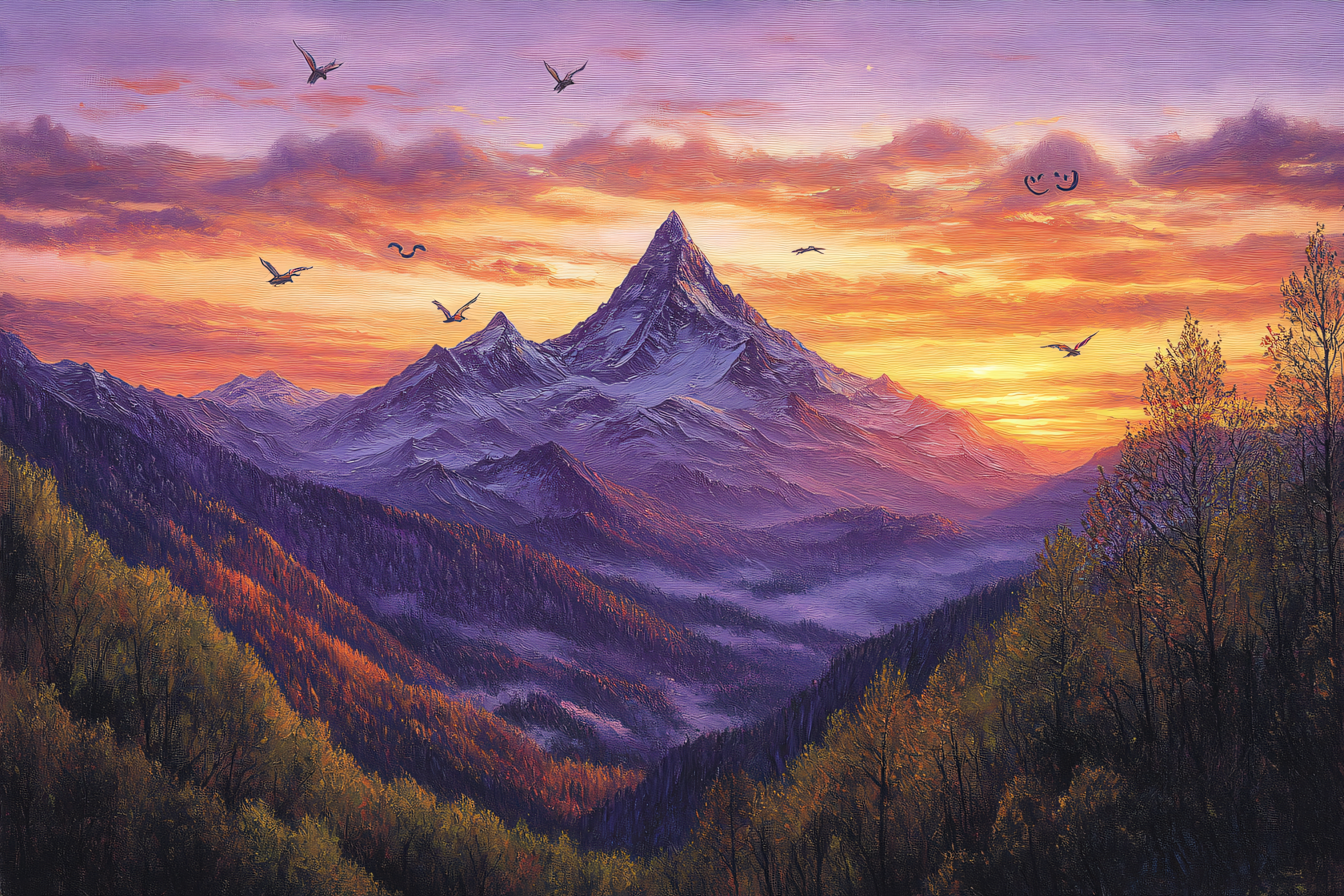 Majestic Mountain Sunset