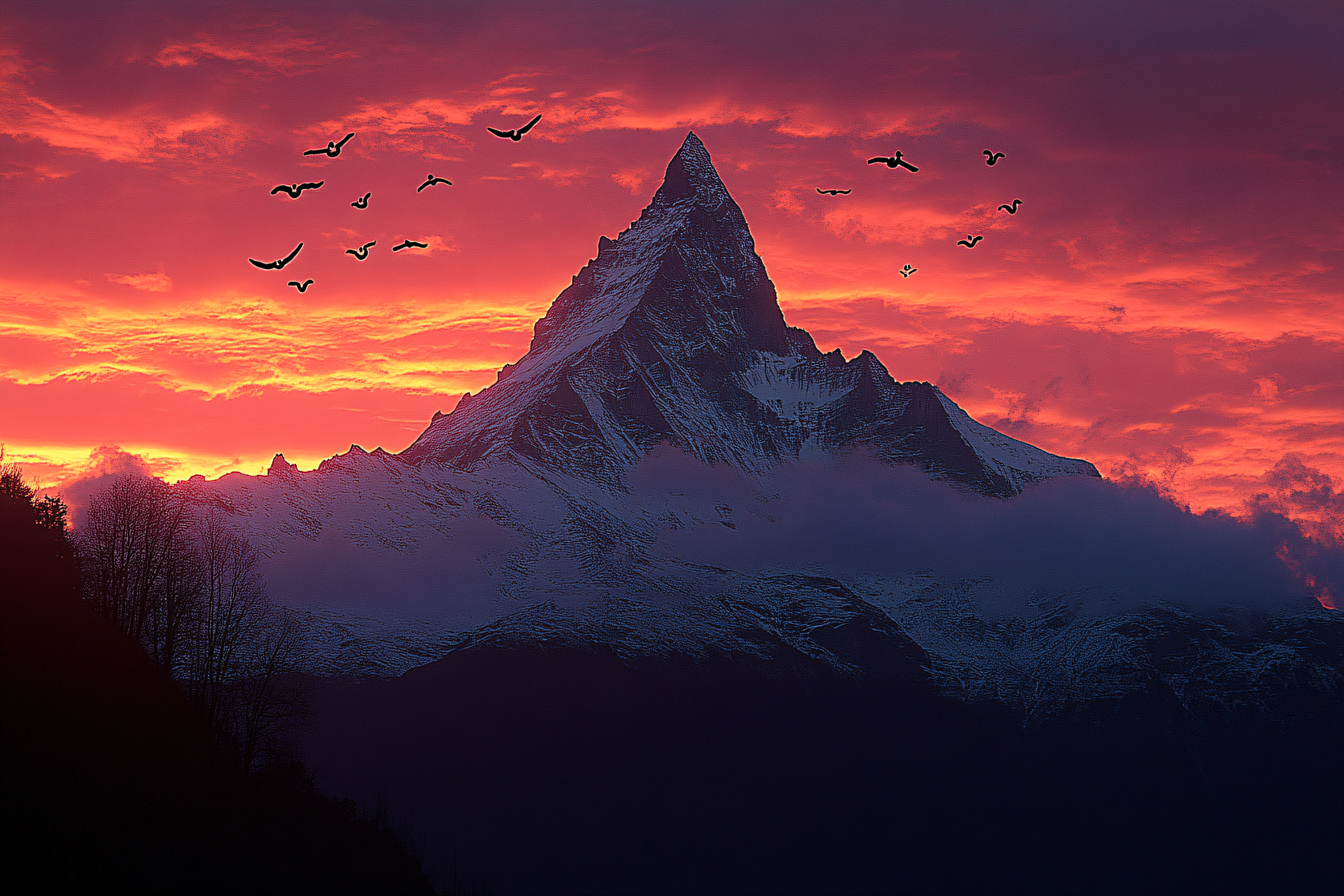 Majestic Mountain Sunset