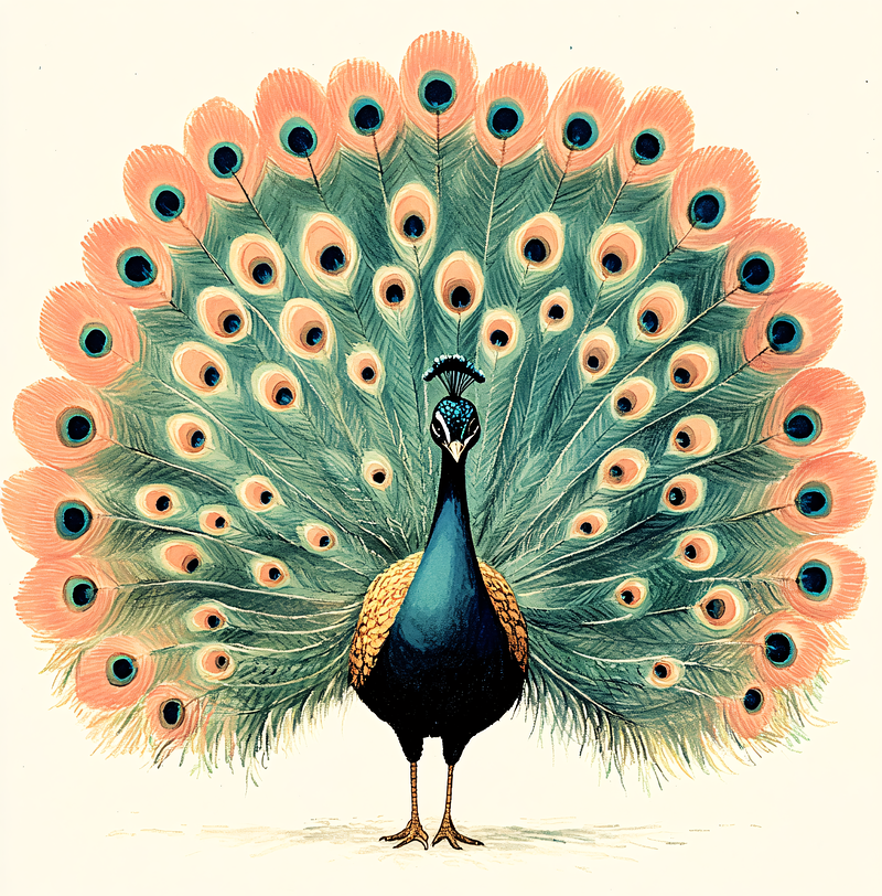 Majestic Peacock Display