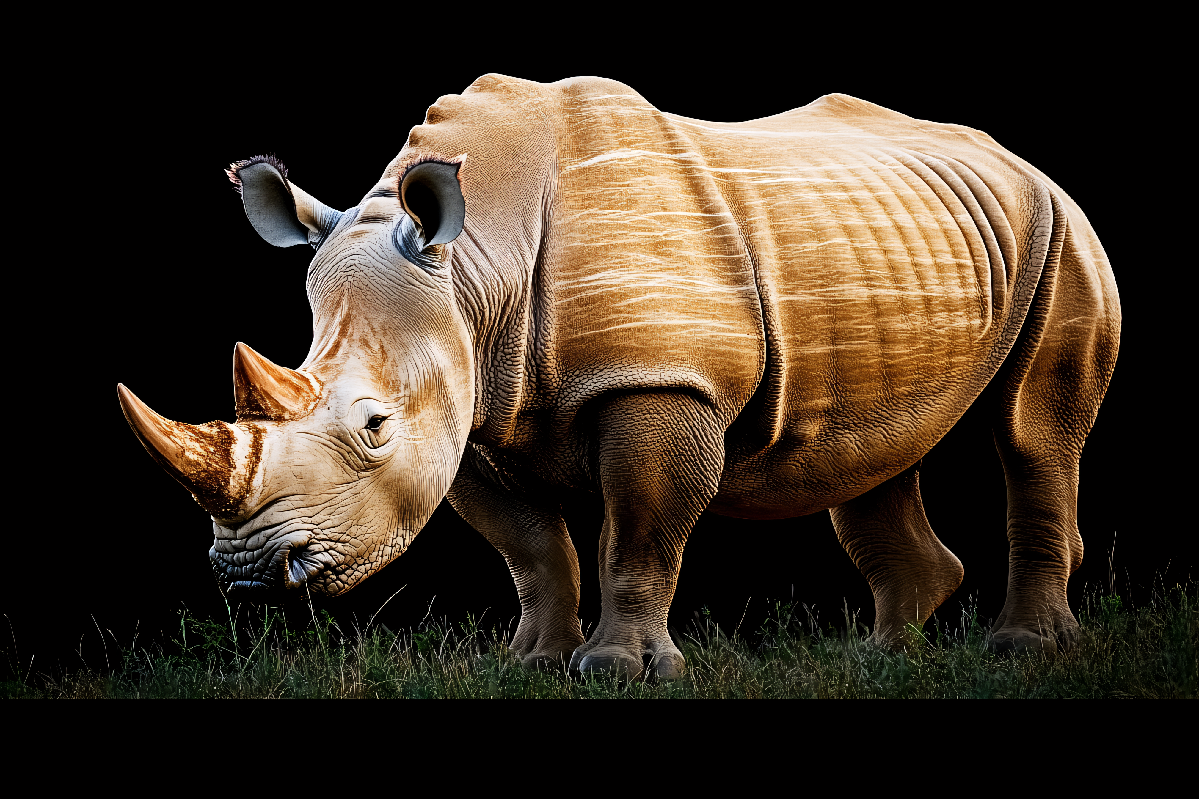 Majestic Rhinoceros in Profile