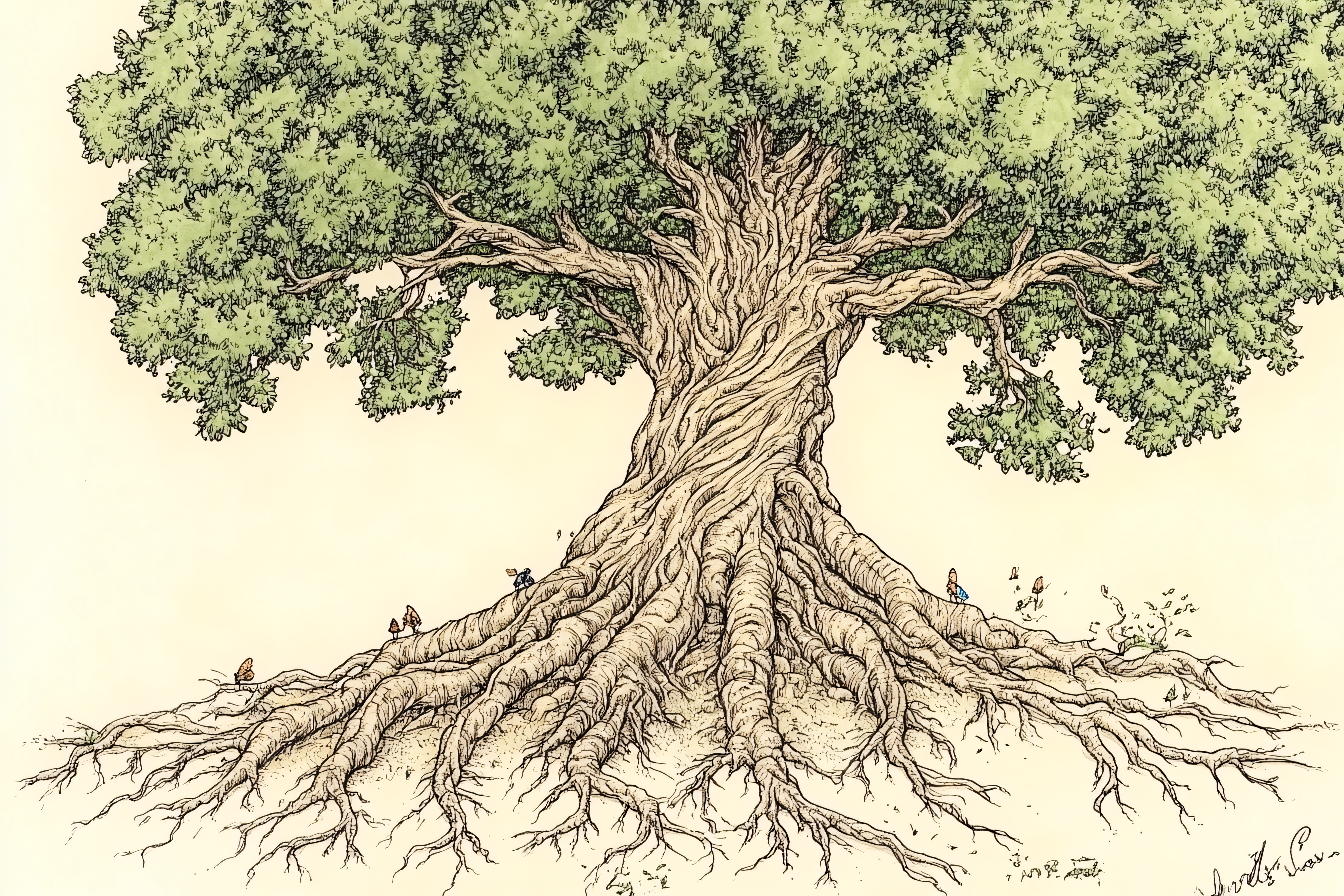 Majestic Rooted Tree