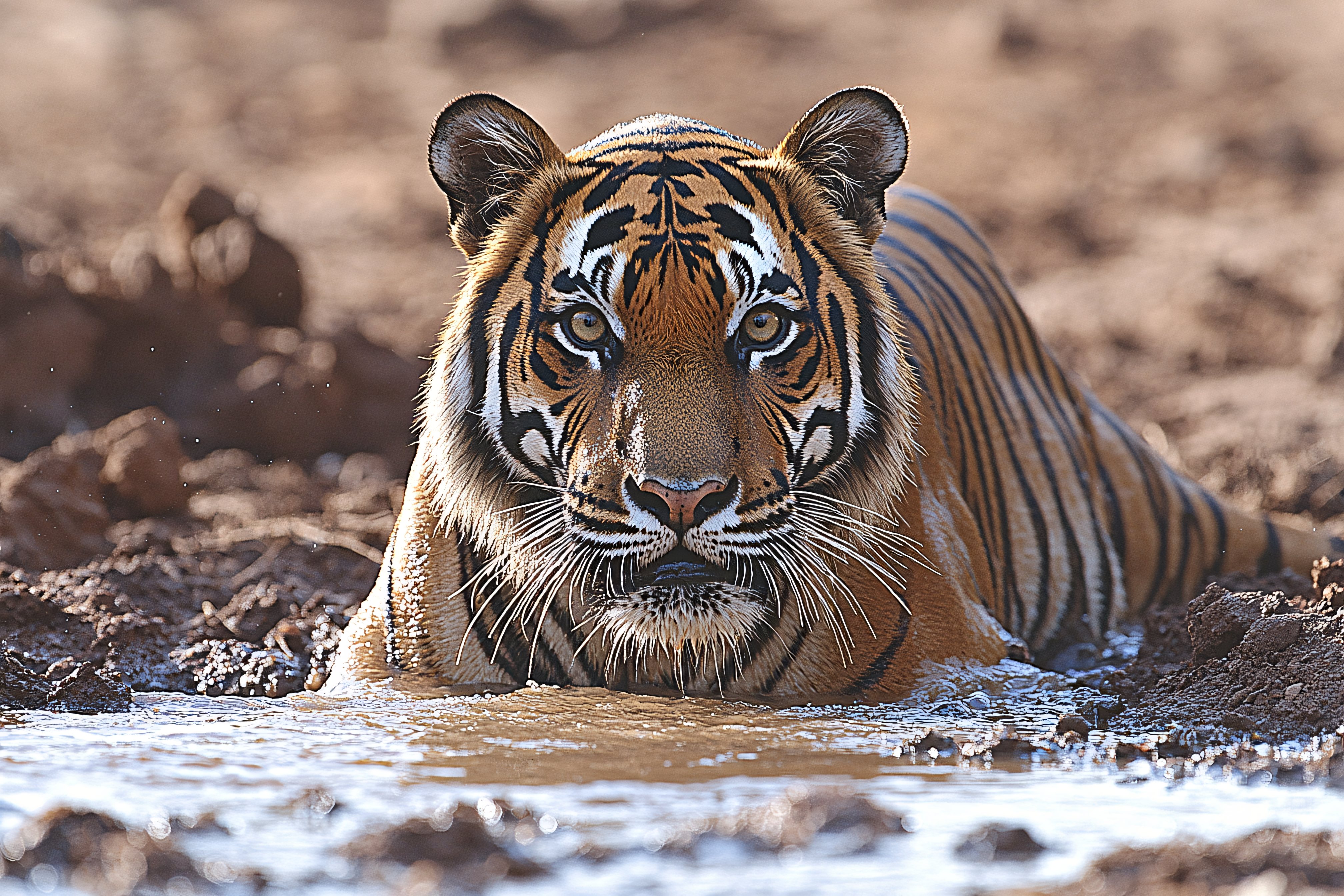 Majestic Tiger Bathing