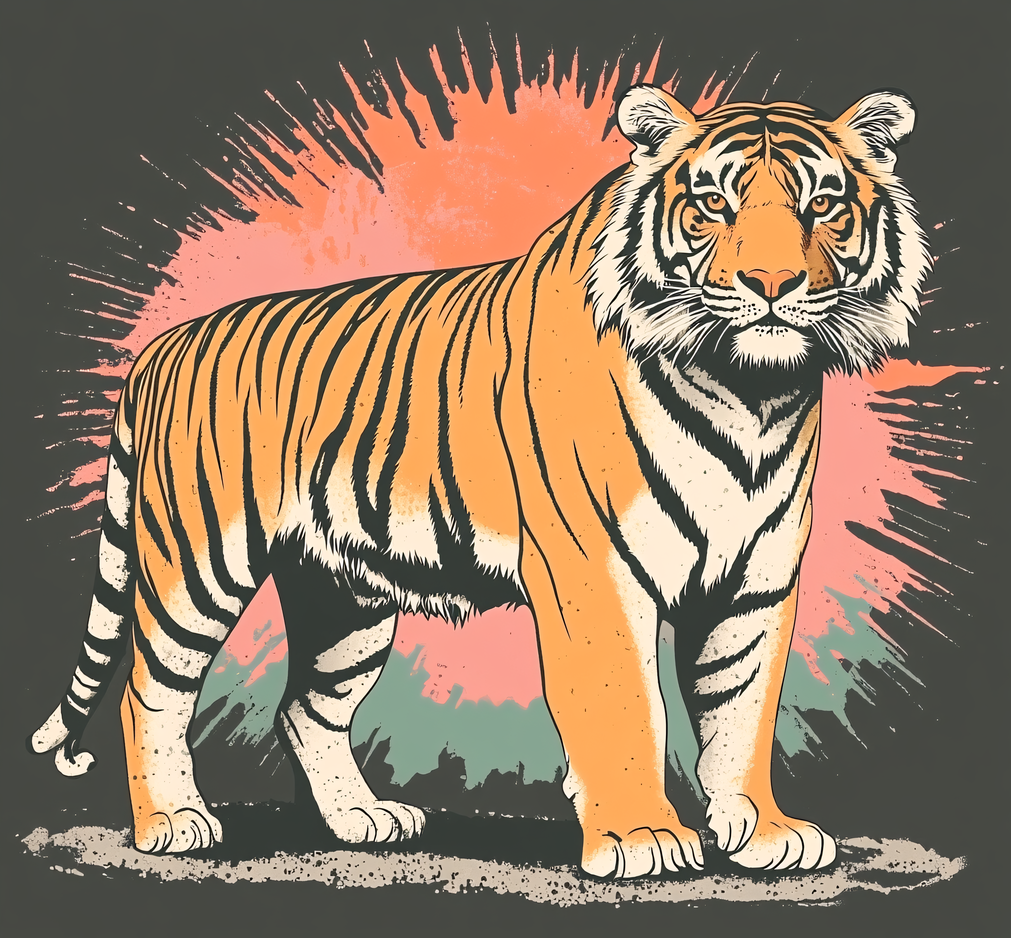 Majestic Tiger Illustration