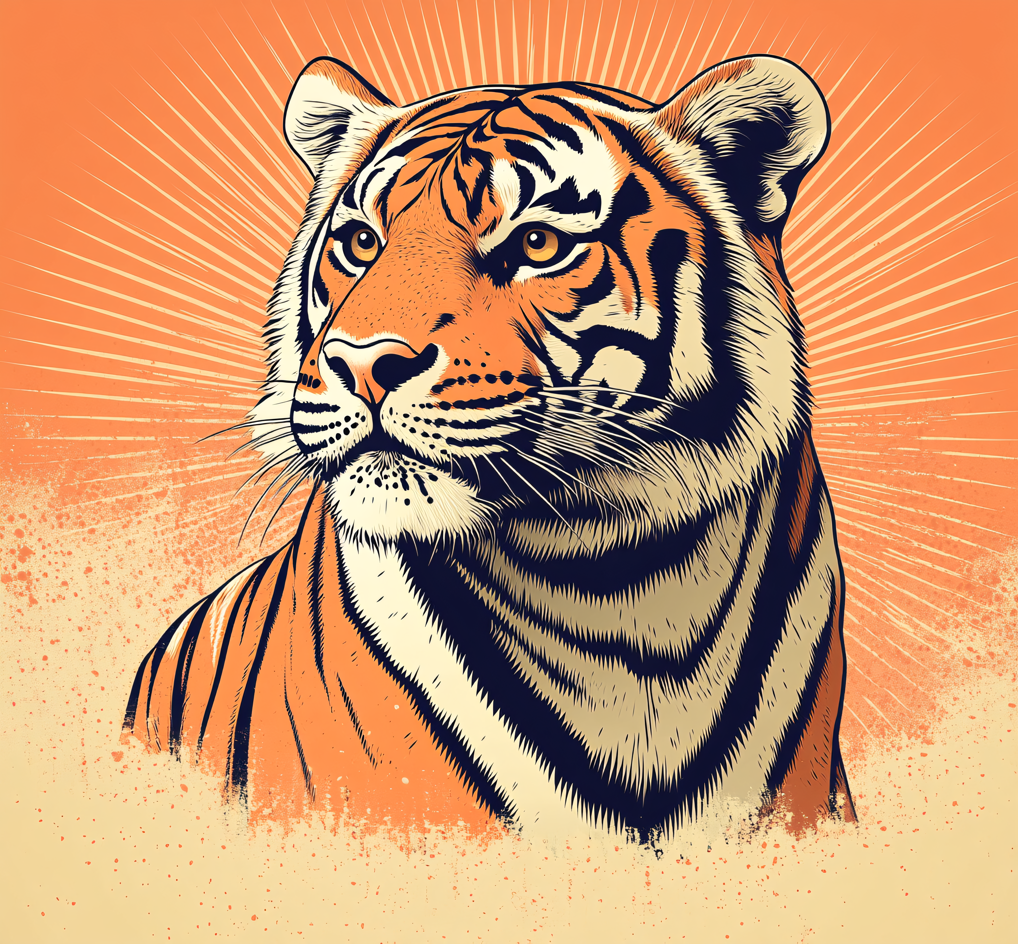 Majestic Tiger Illustration