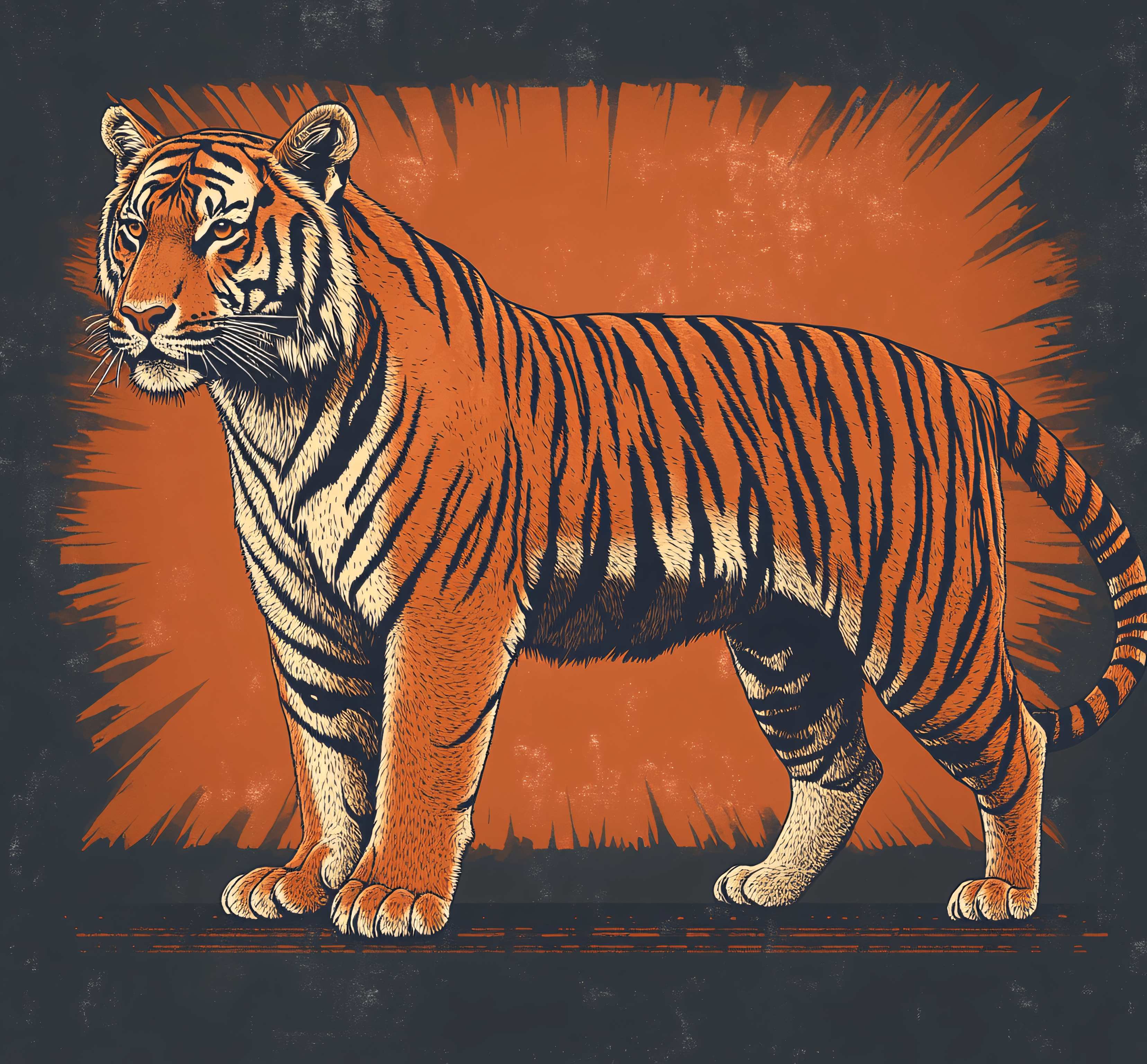 Majestic Tiger Illustration
