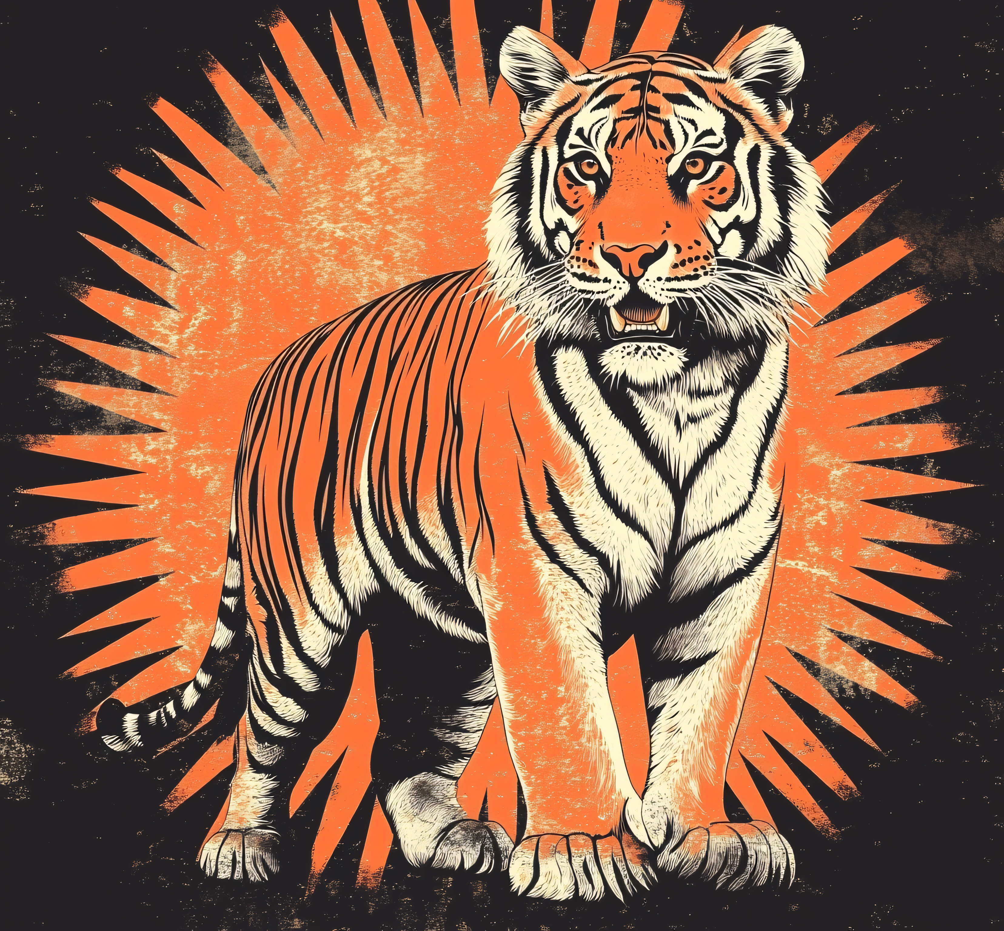 Majestic Tiger Illustration