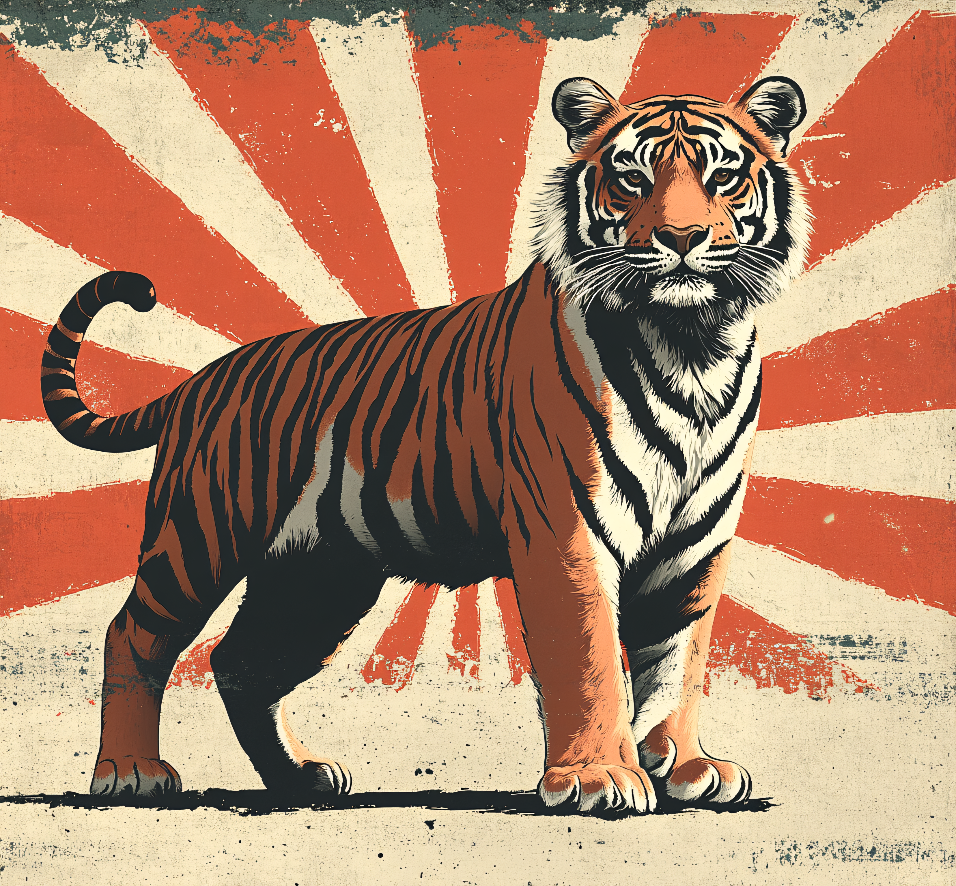 Majestic Tiger Poster Style