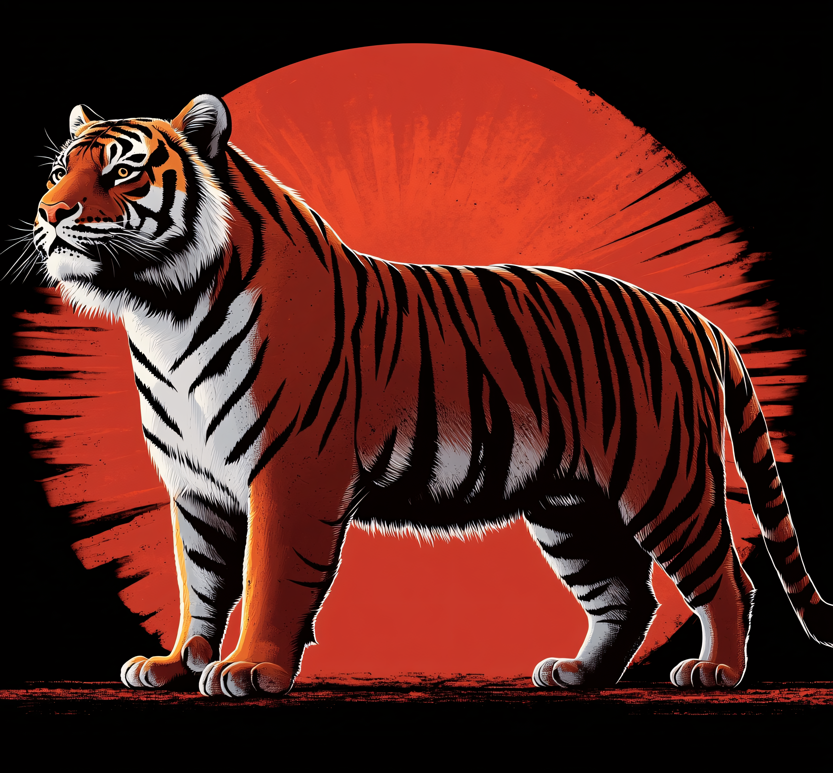 Majestic Tiger Silhouette