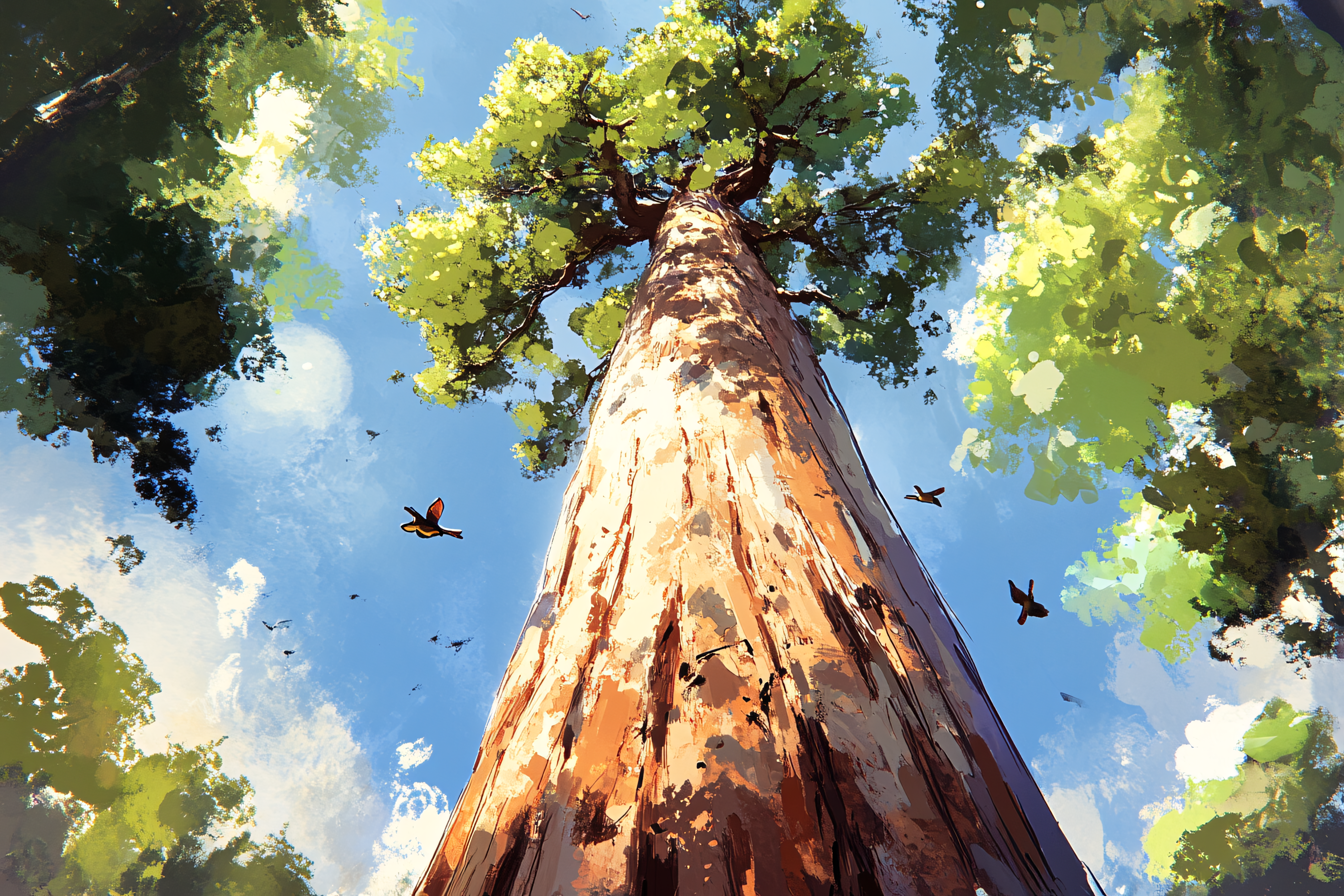 Majestic Tree Looking Upward