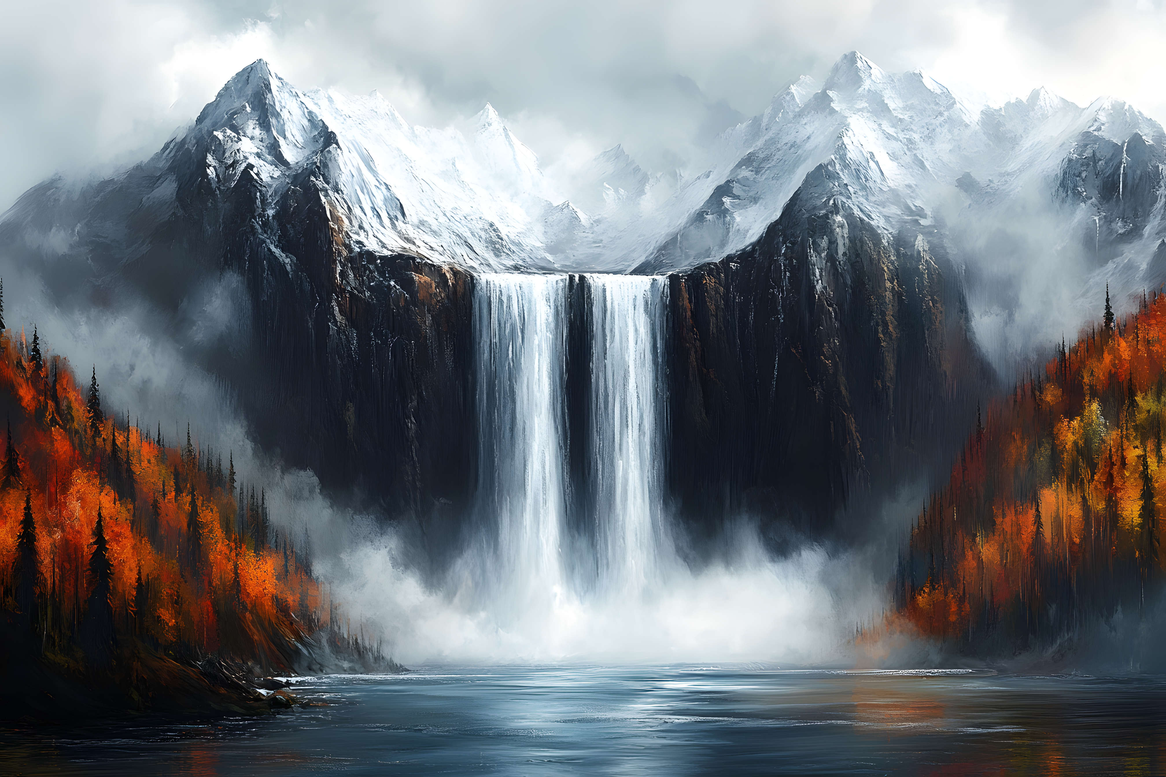 Majestic Waterfall Landscape