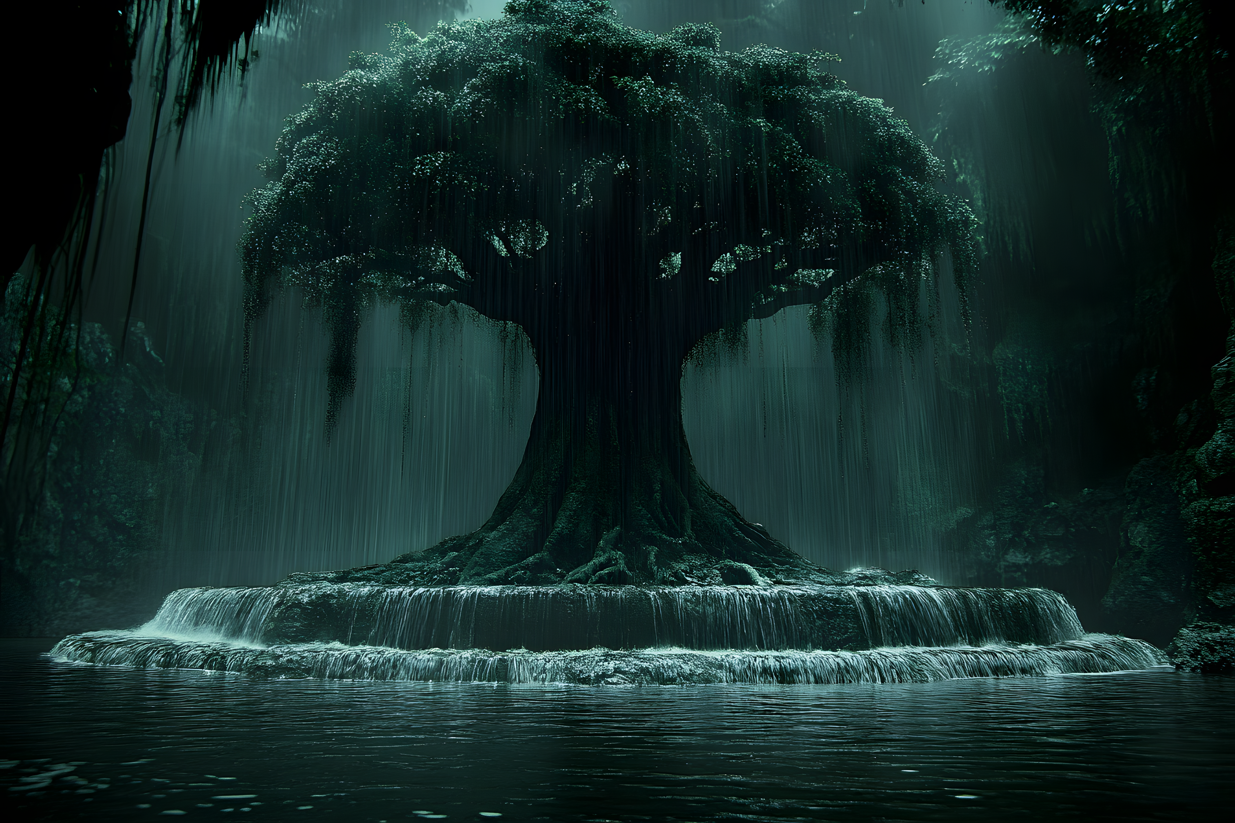 Majestic Waterfall Tree