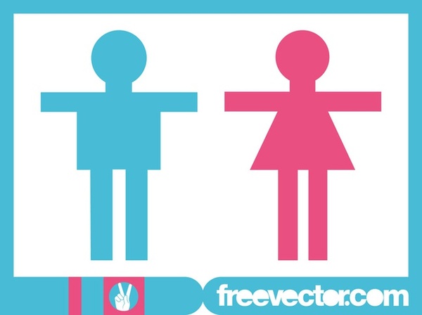 Man and Woman Symbols Free Vector