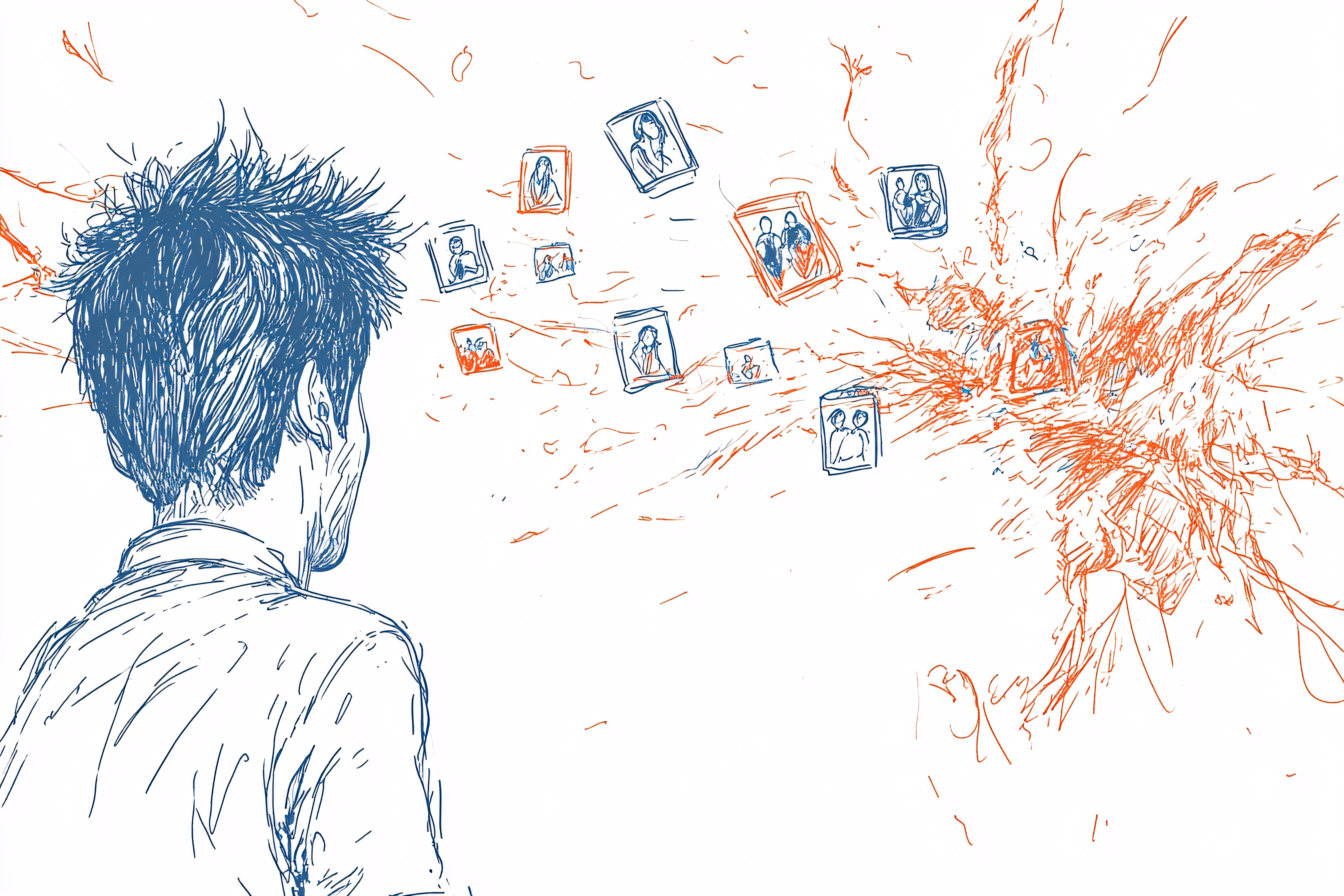 Man Contemplating Memories