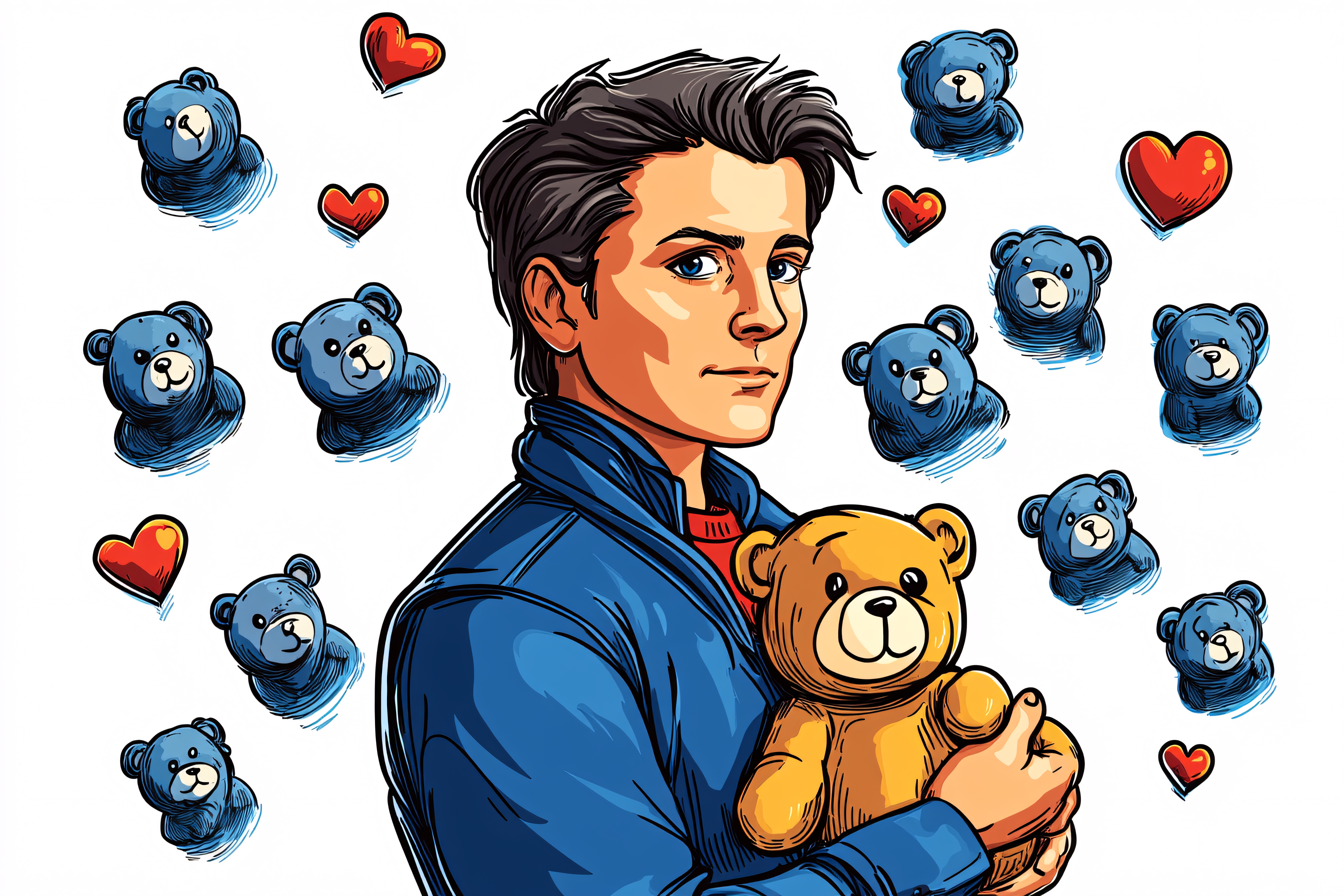 Man Holding Teddy Bear