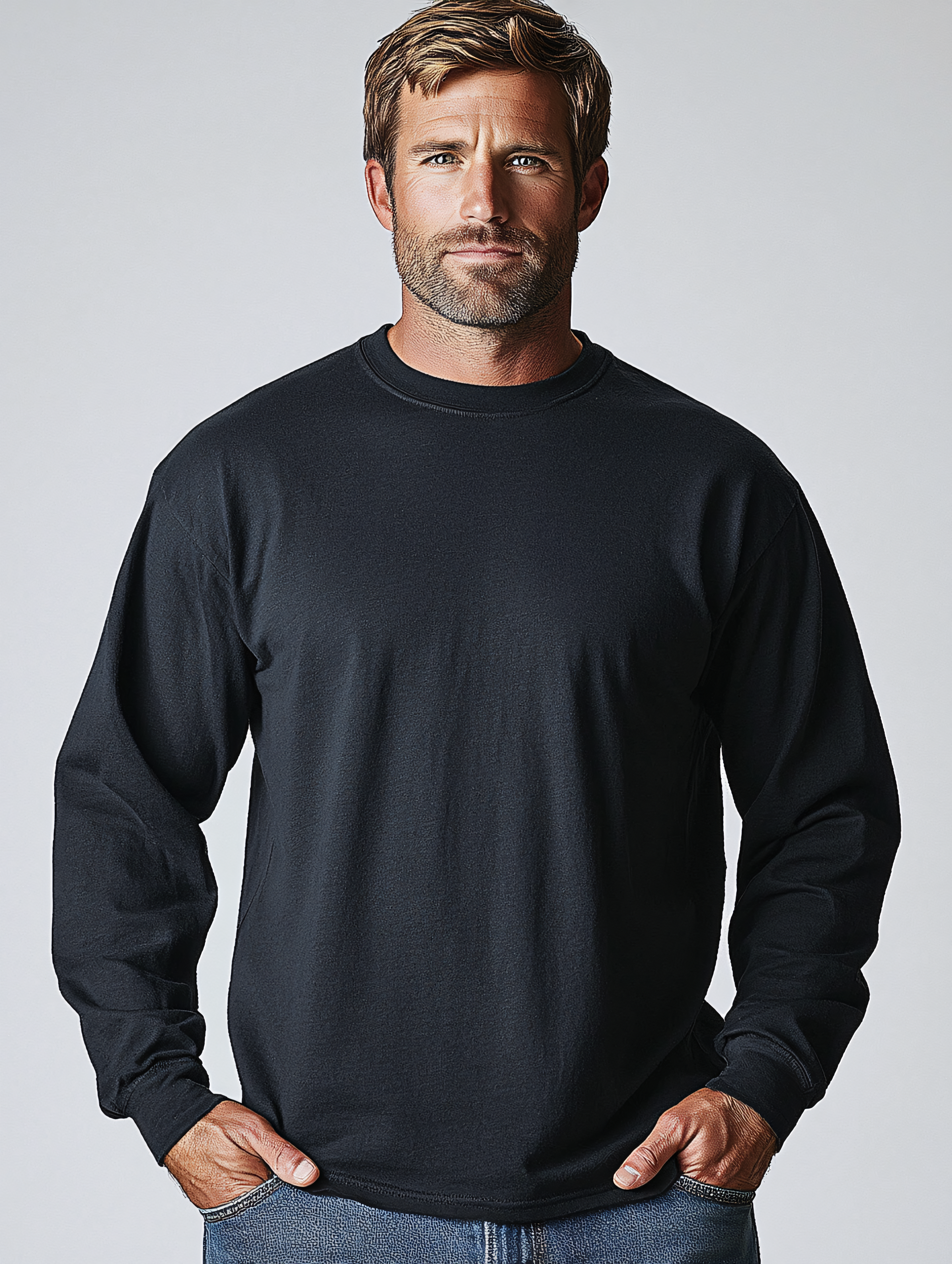 Man In Black Long Sleeve Shirt