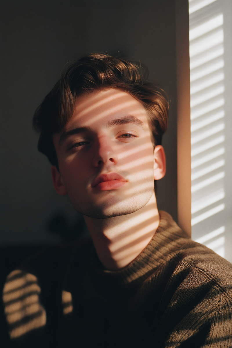 Man in Striped Shadow