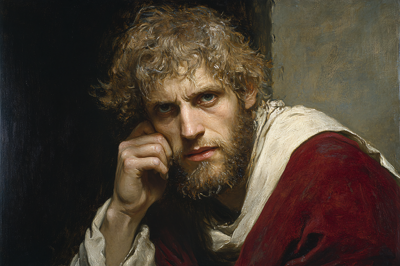 Man in Thoughtful Pose
