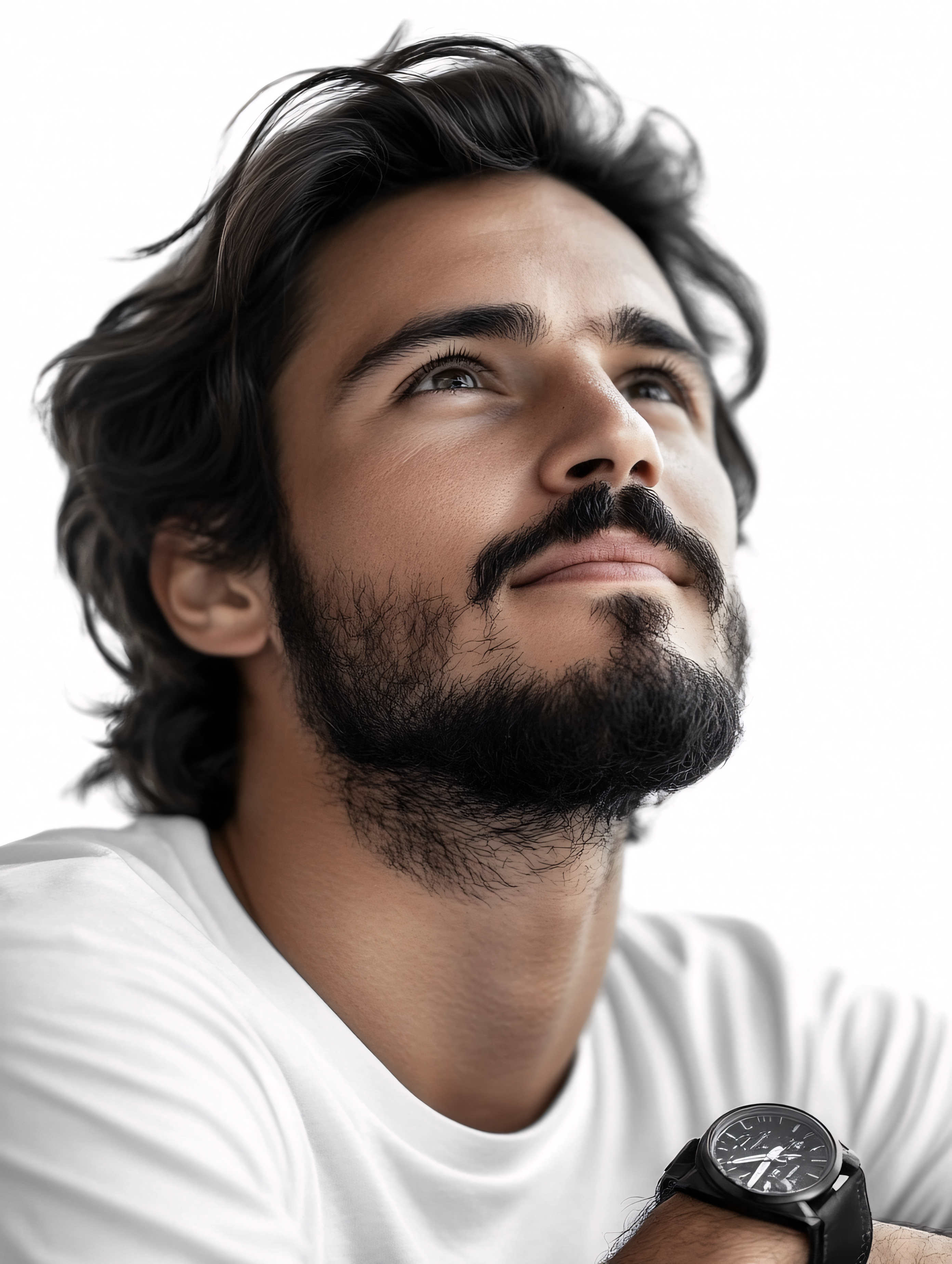 Man Looking Upward