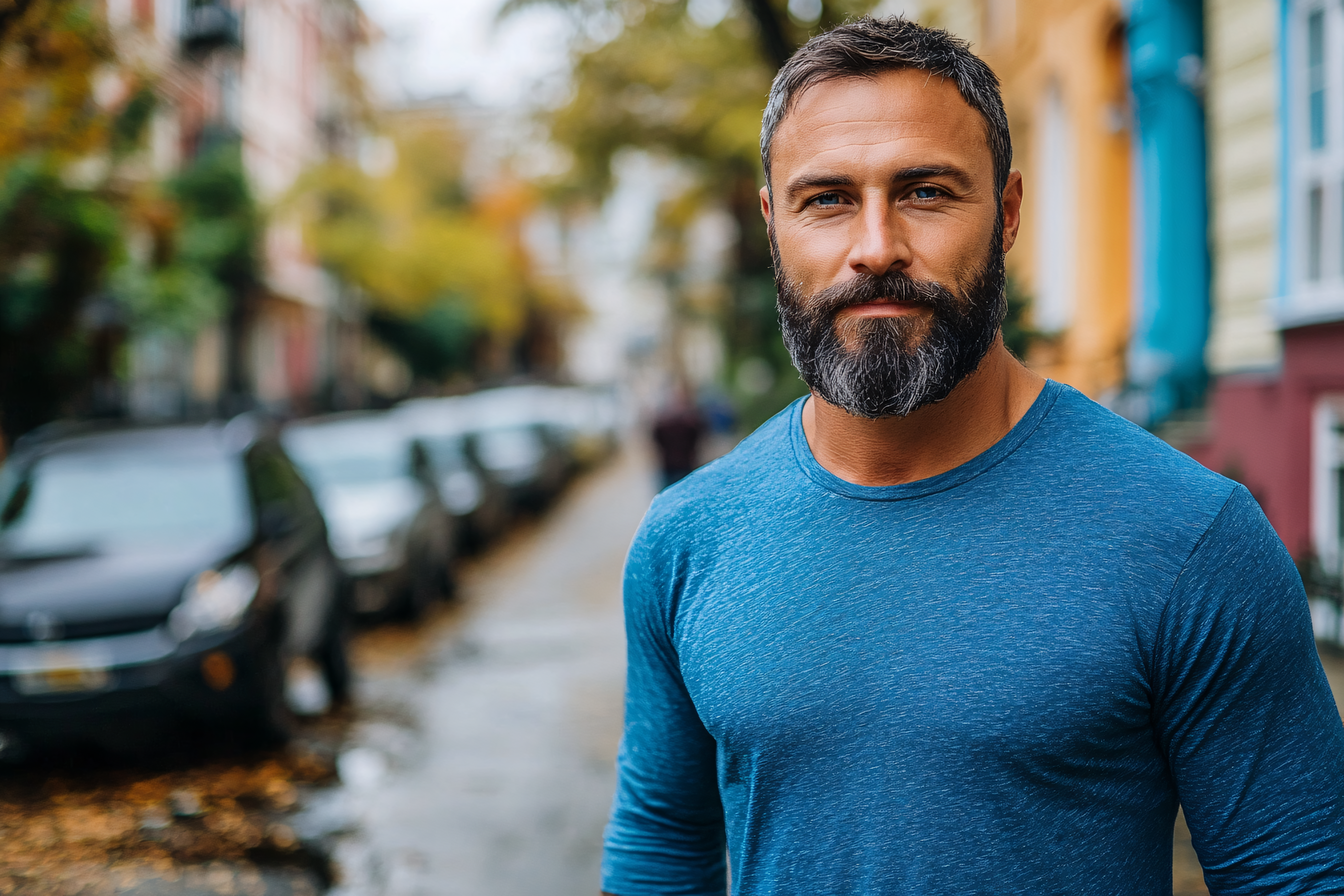 Man With Beard Outdoors Portrait