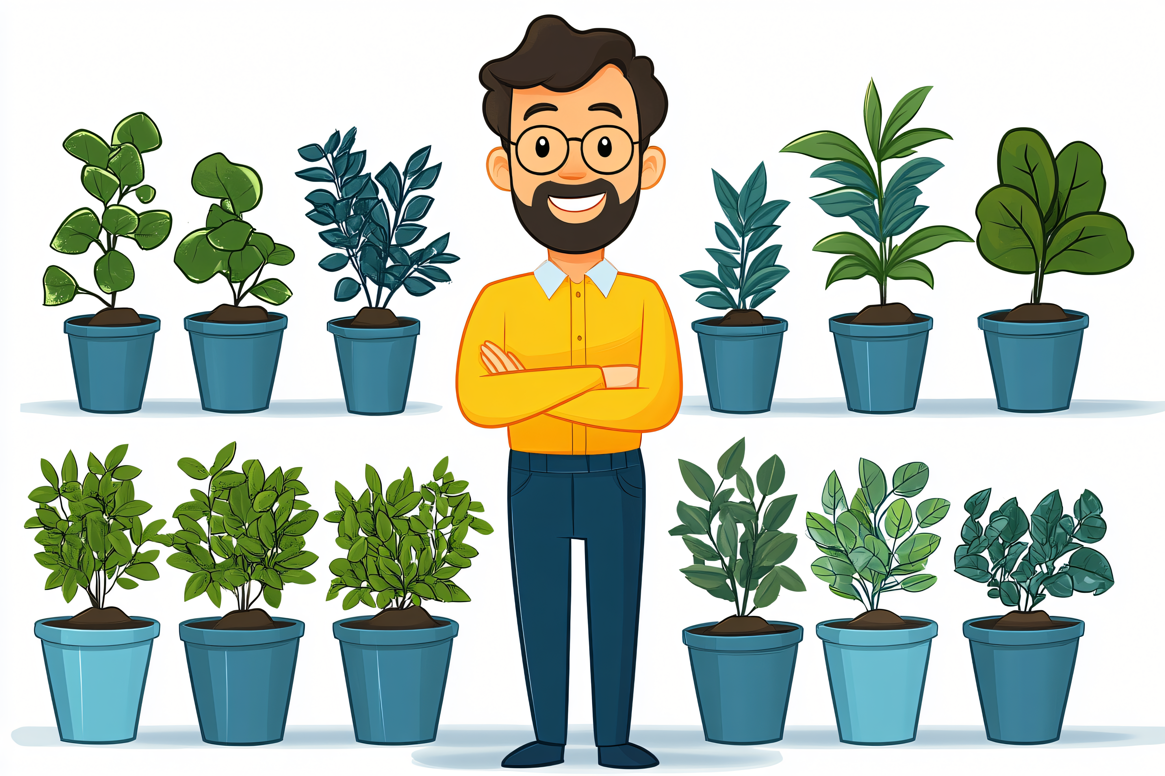 Man with Houseplants