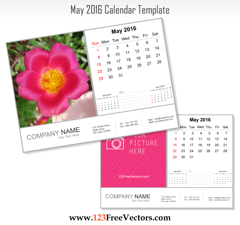 May 2016 Calendar Template