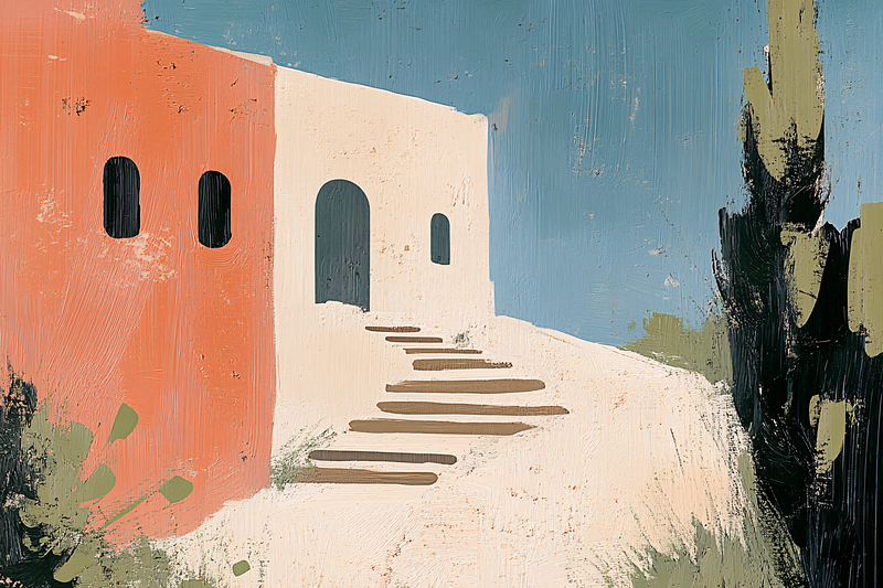 Mediterranean Building Scene