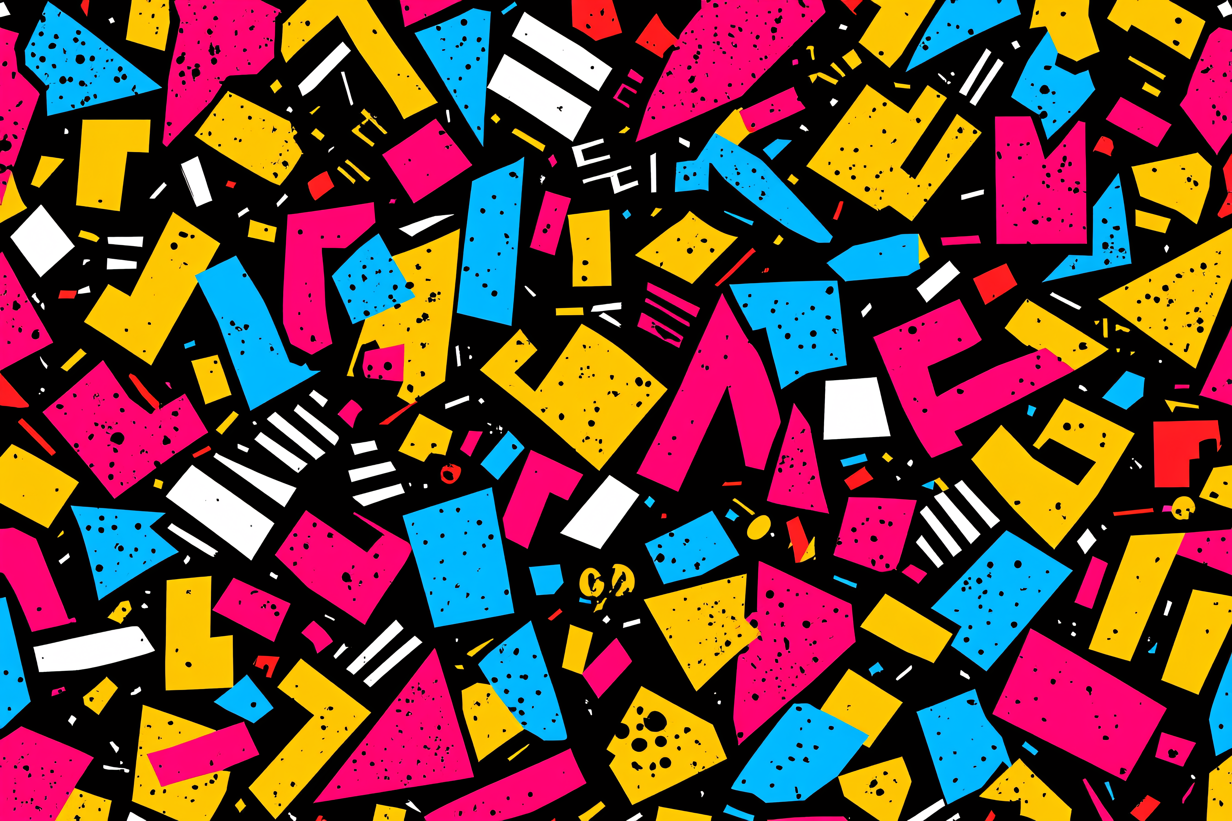 Memphis Style Geometric Pattern