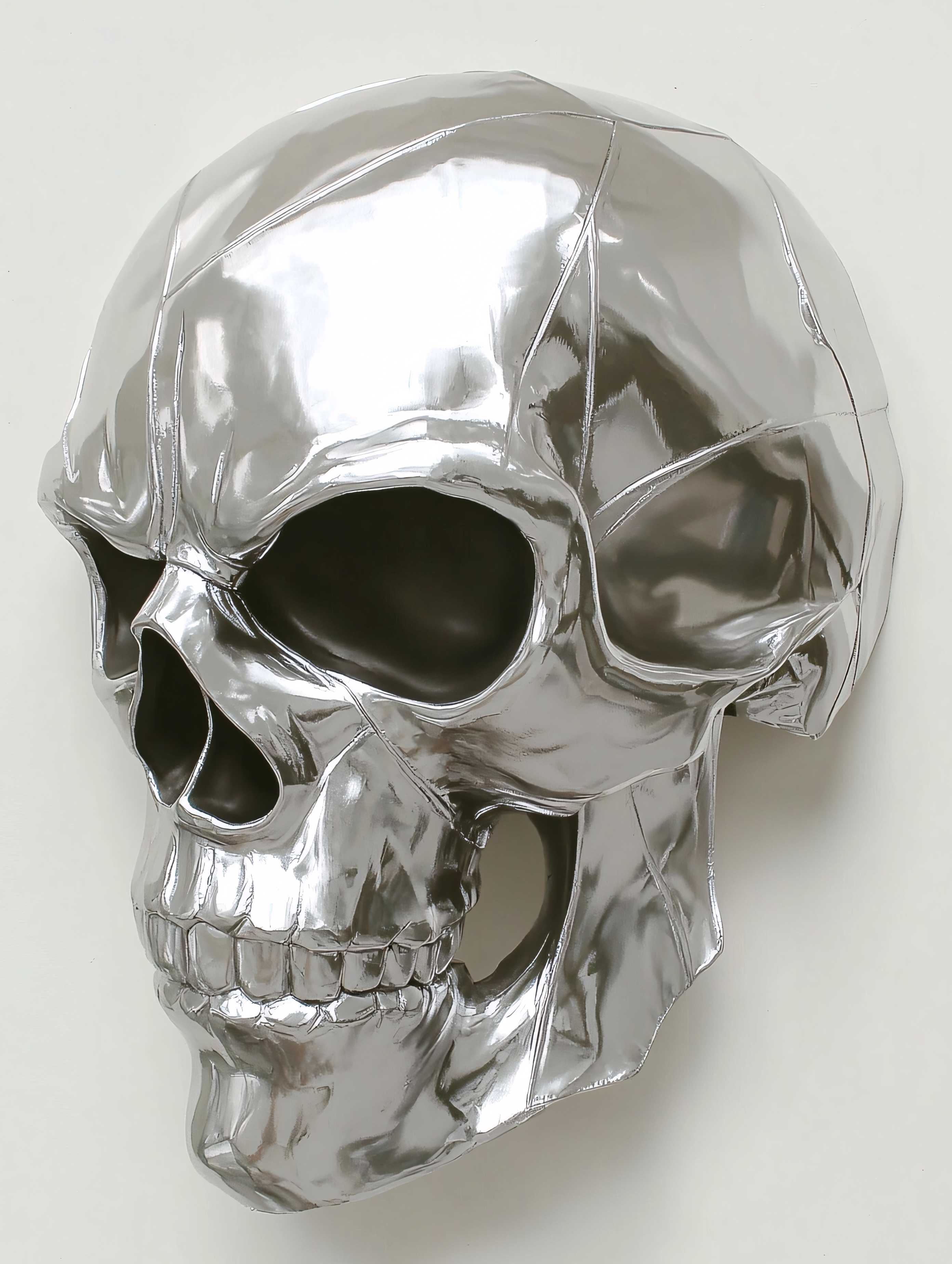 Metallic Polygonal Skull