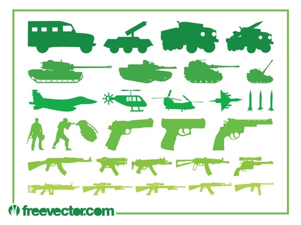 Military Vehicles Weapons Free Vector