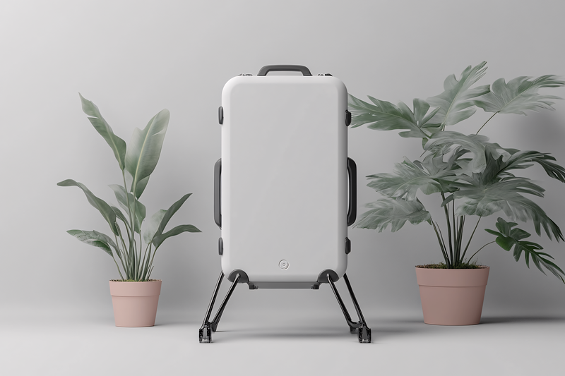 Minimalist Luggage With Plants