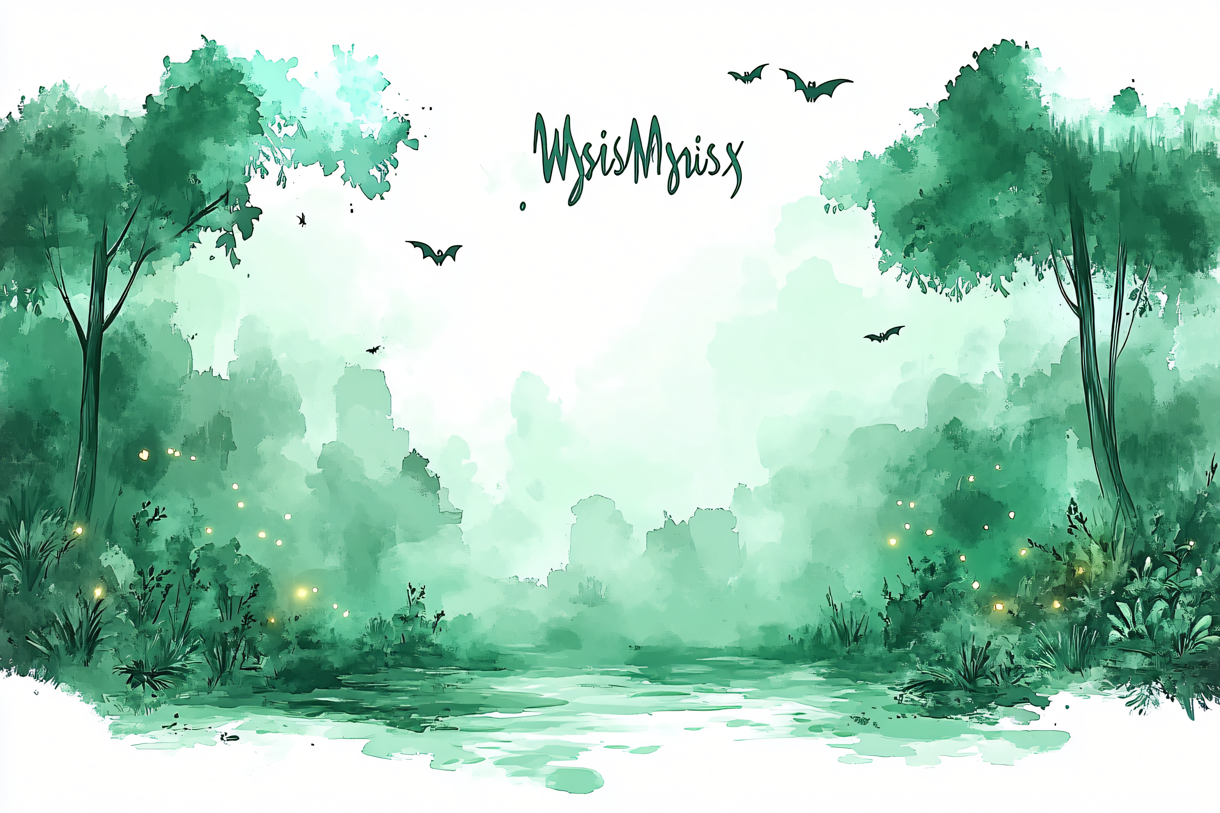 Misty Forest Scene