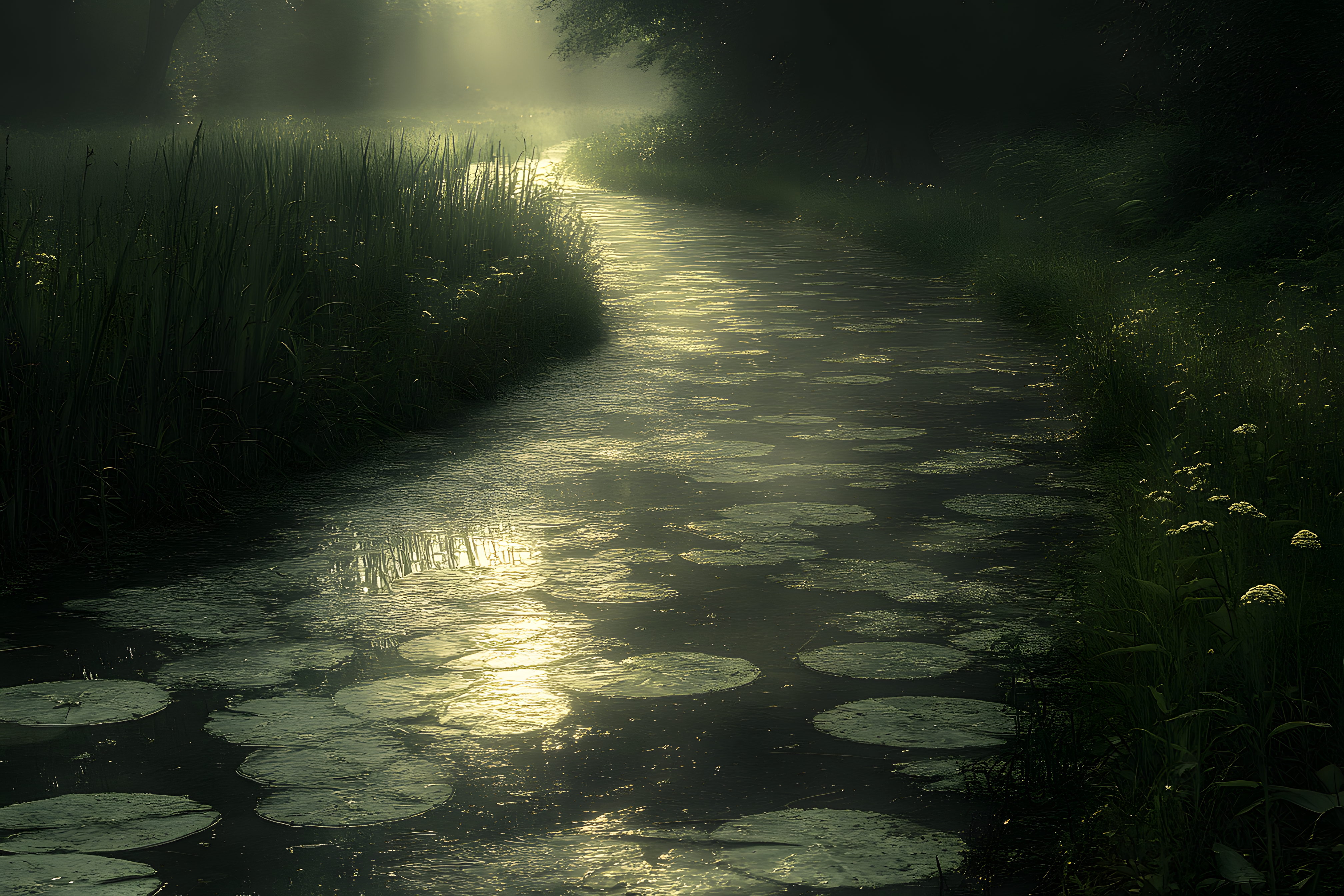 Misty Swamp Path