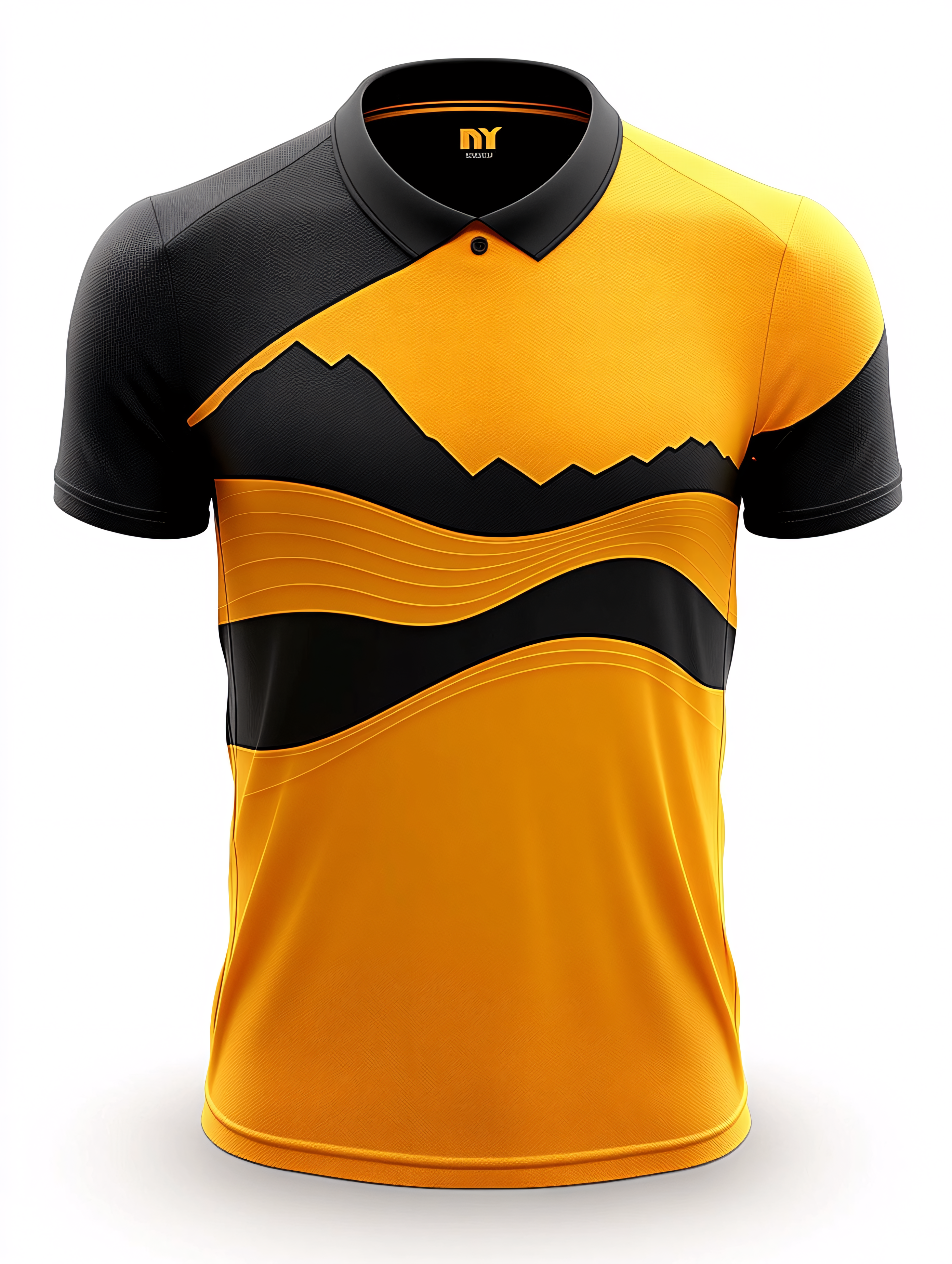 Modern Black And Orange Polo Shirt Design