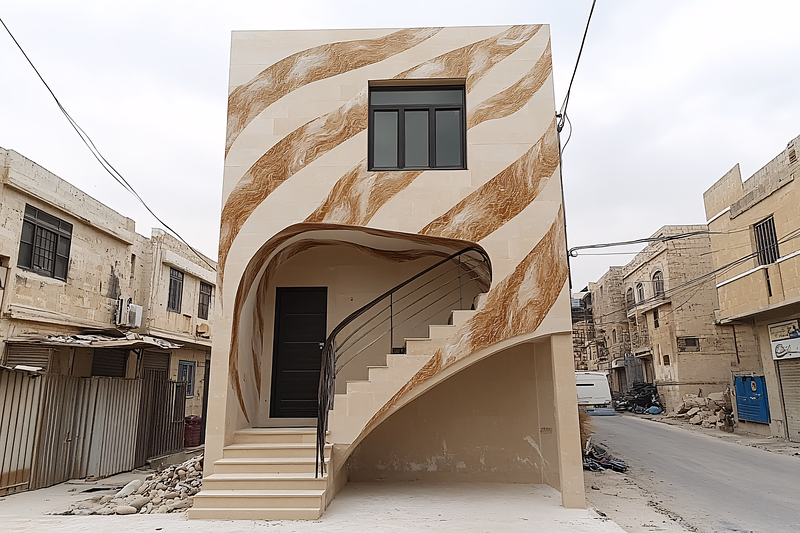 Modern Building With Unique Staircase Design