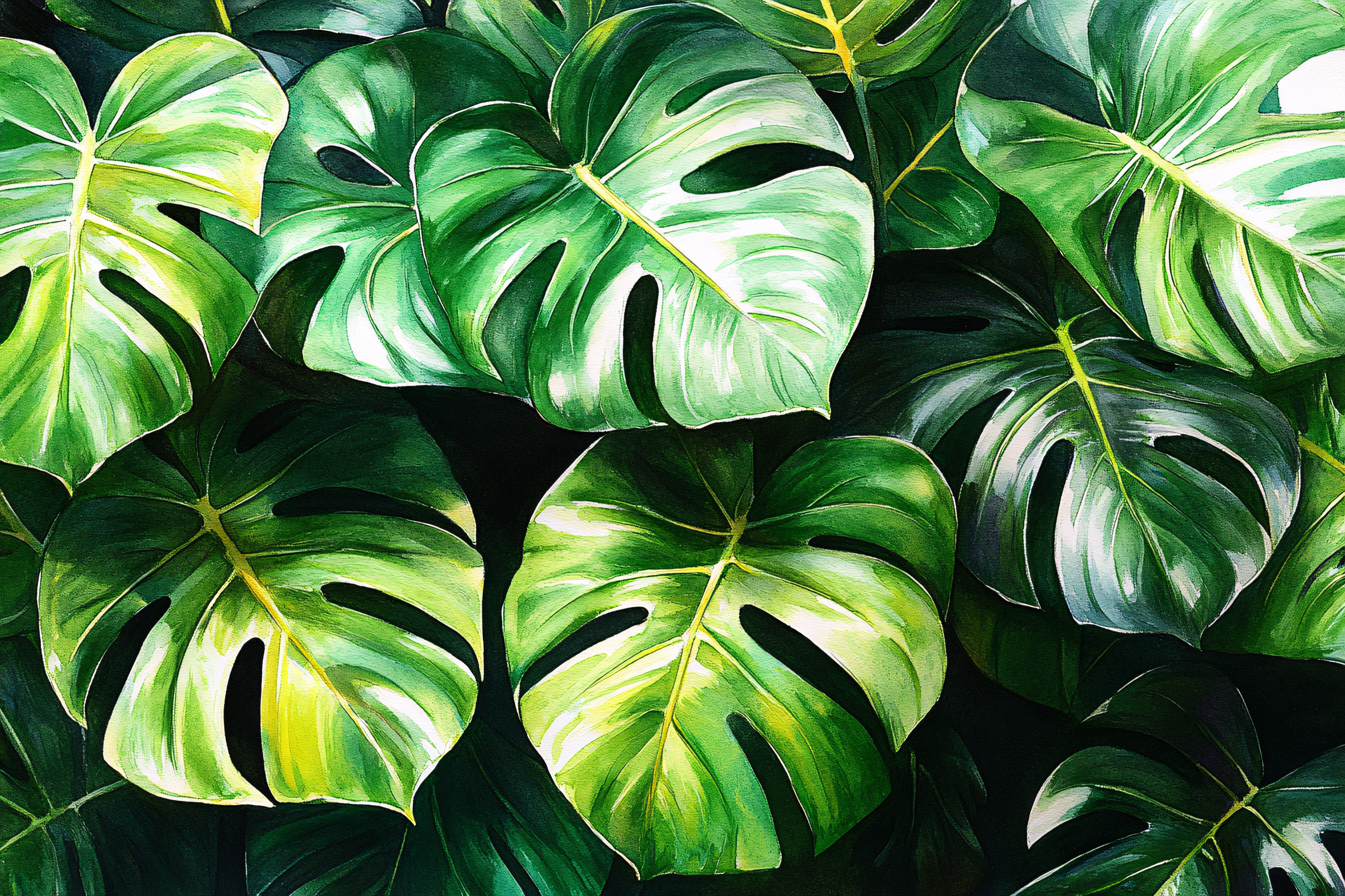 Monstera Leaf Painting