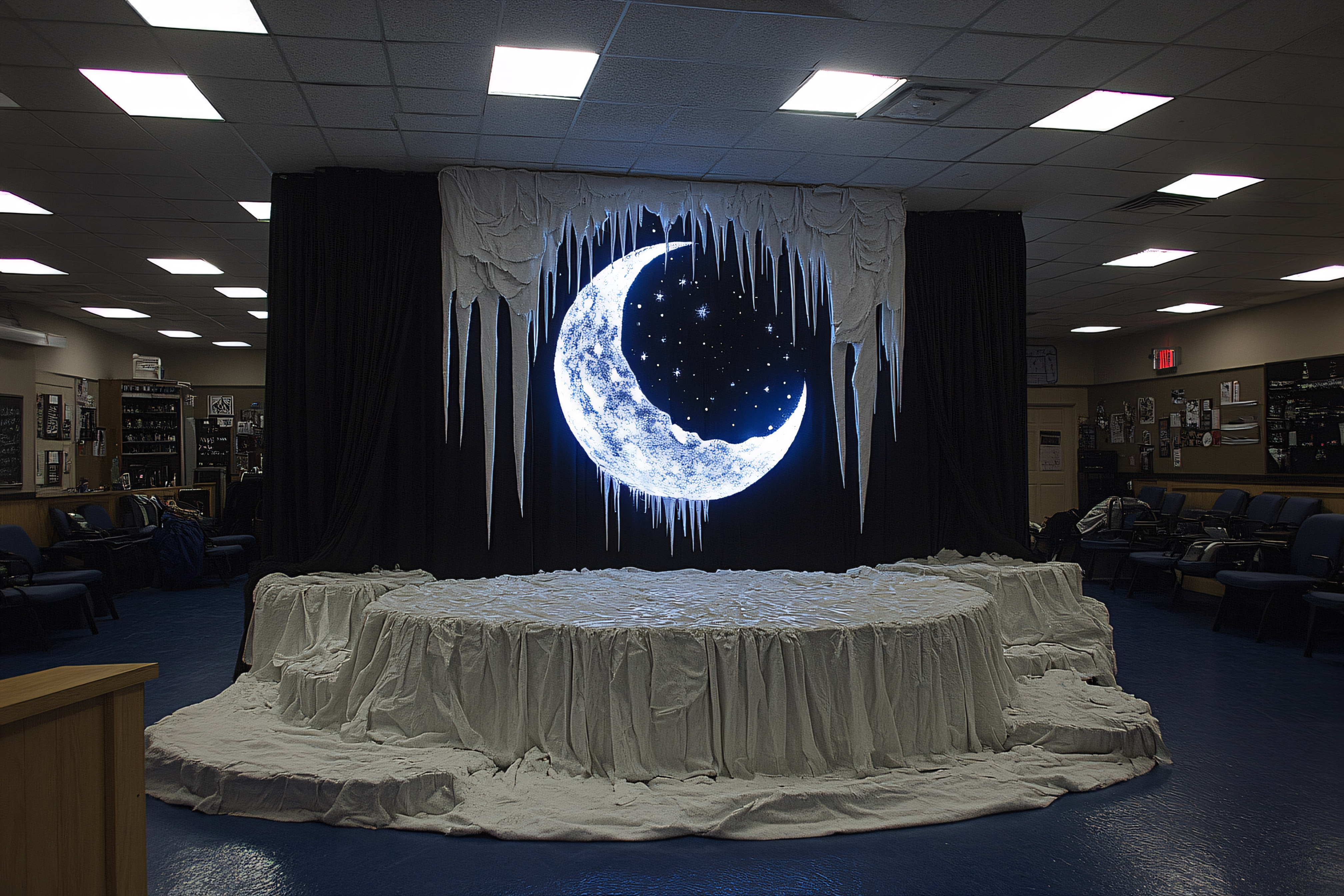 Moon And Icicles Stage Decoration