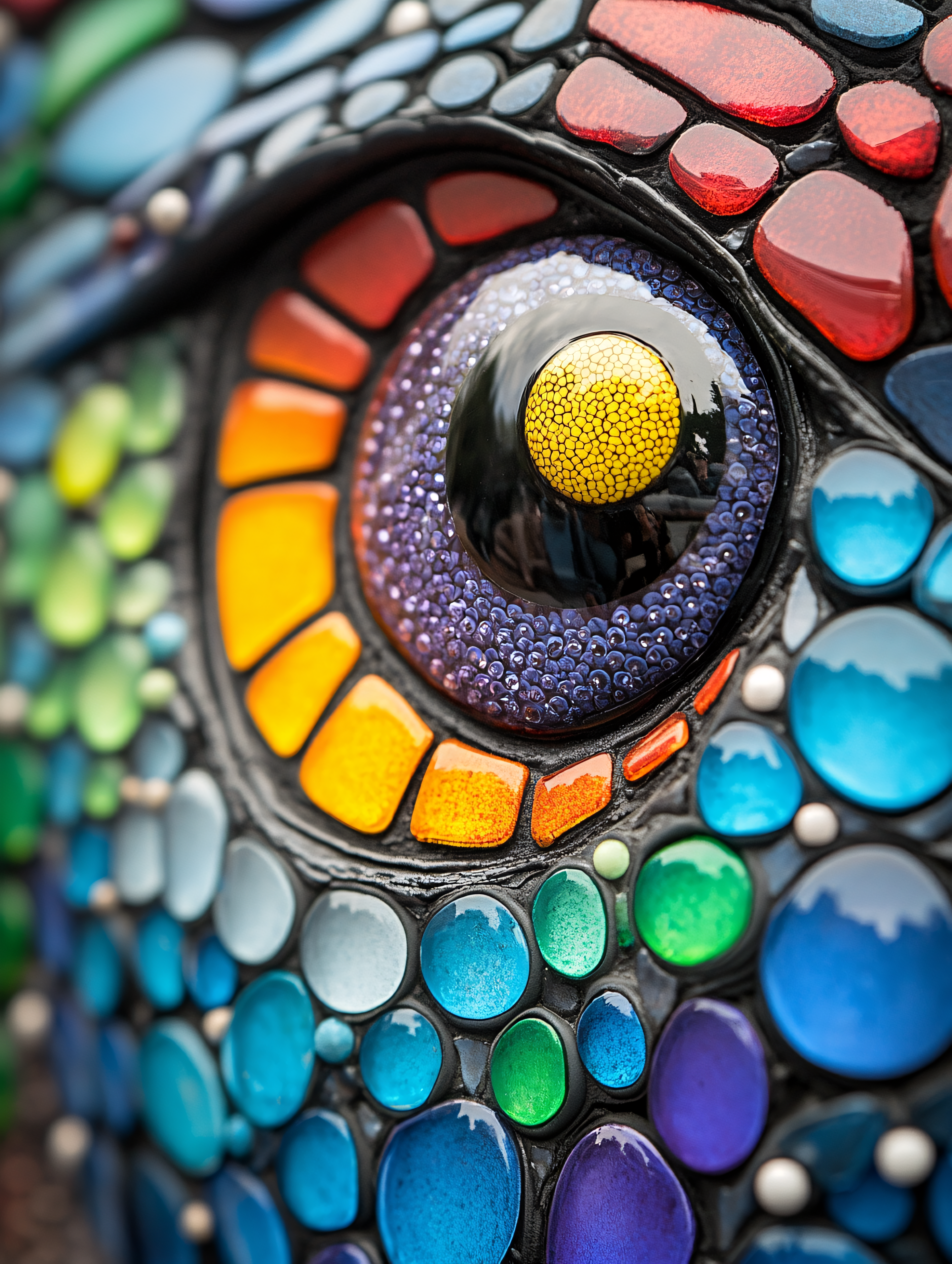 Mosaic Eye Close-Up