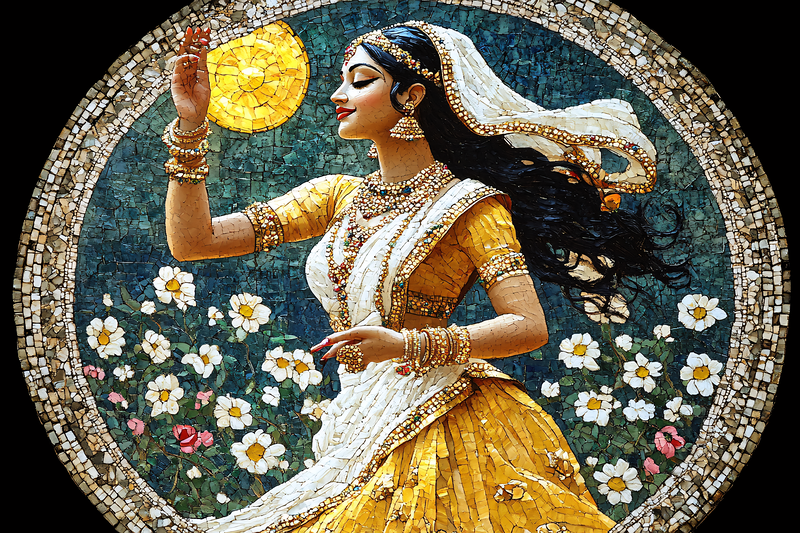 Mosaic Indian Dancer