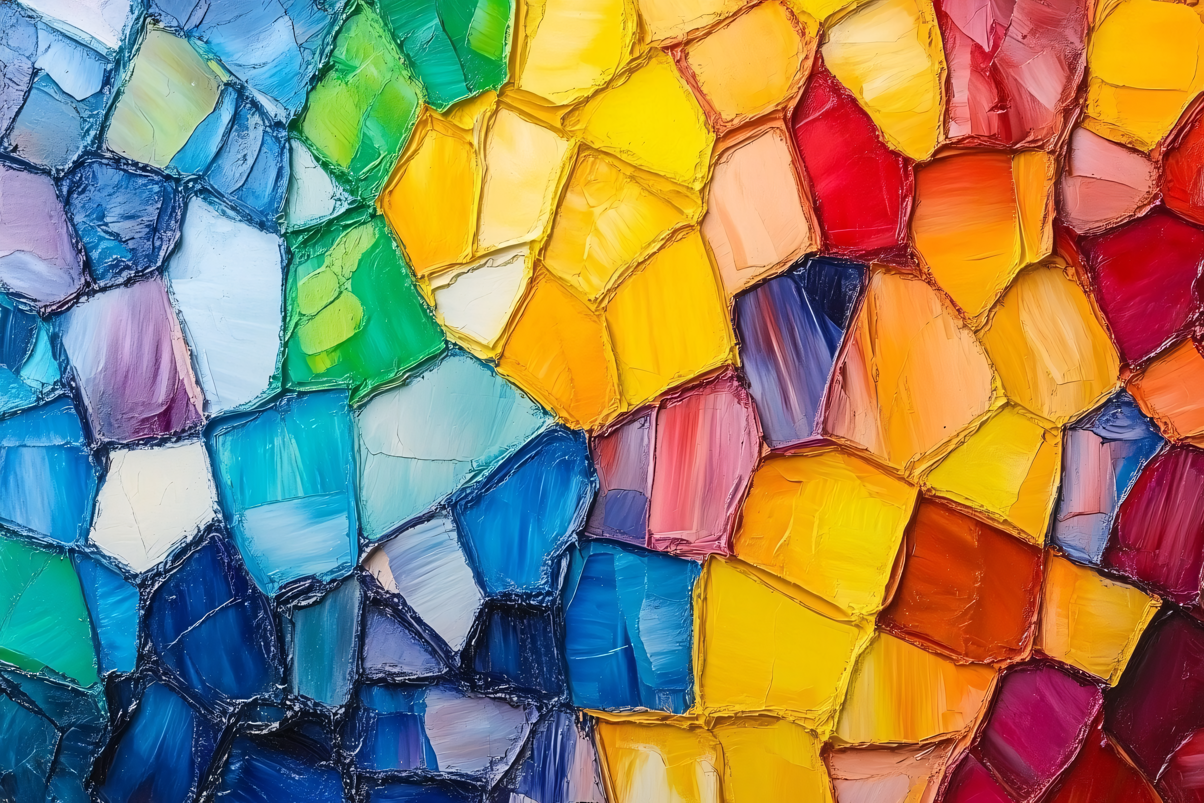 Mosaic of Rainbow Colors