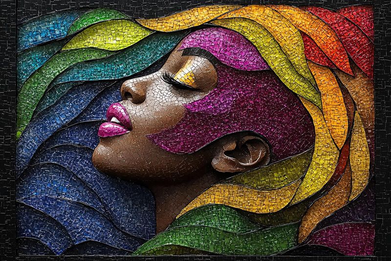 Mosaic Portrait of a Woman